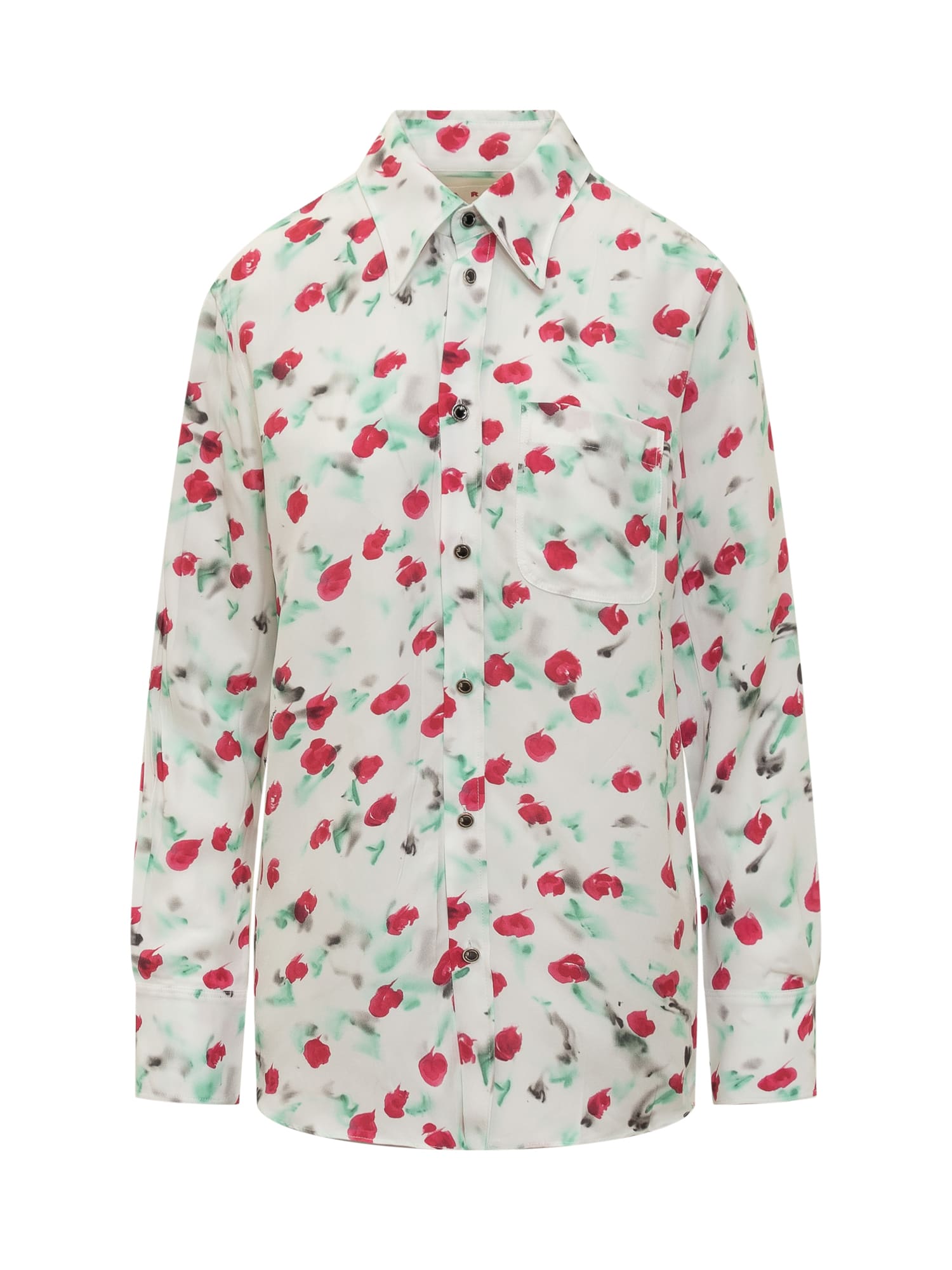 Shop Marni Reverie Shirt In Lily White