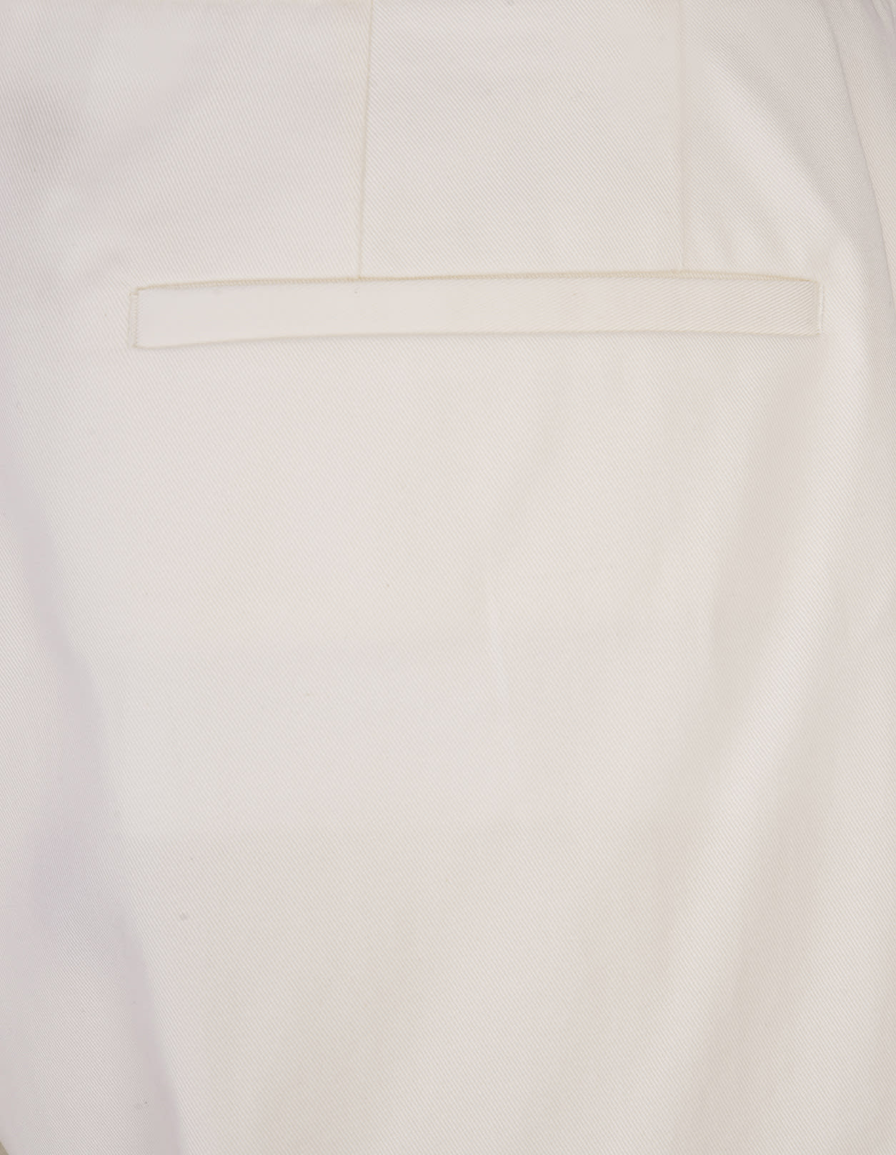 Shop Fabiana Filippi Wide White Gabardine Trousers