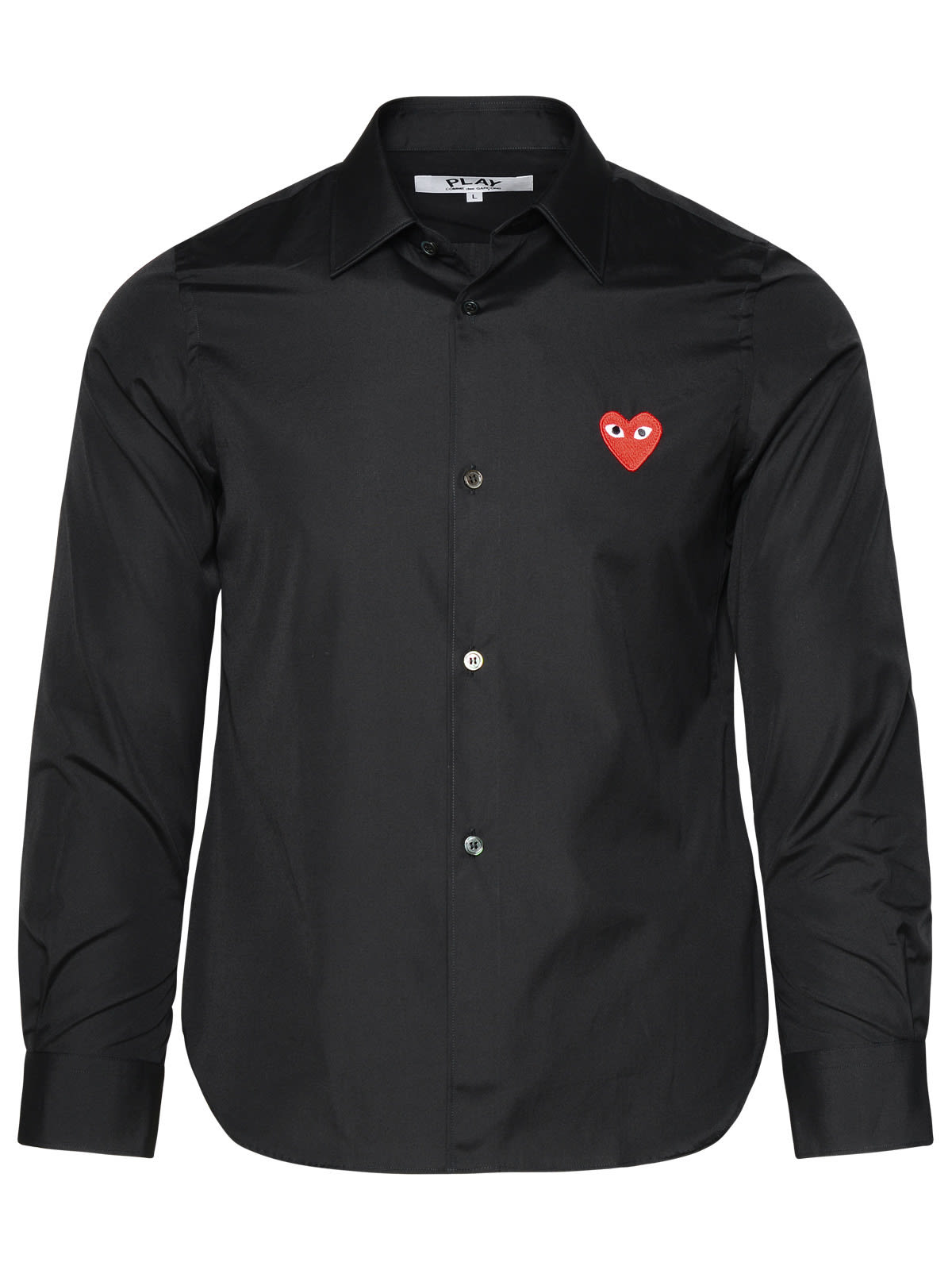 Shop Comme Des Garçons Play Black Cotton Shirt