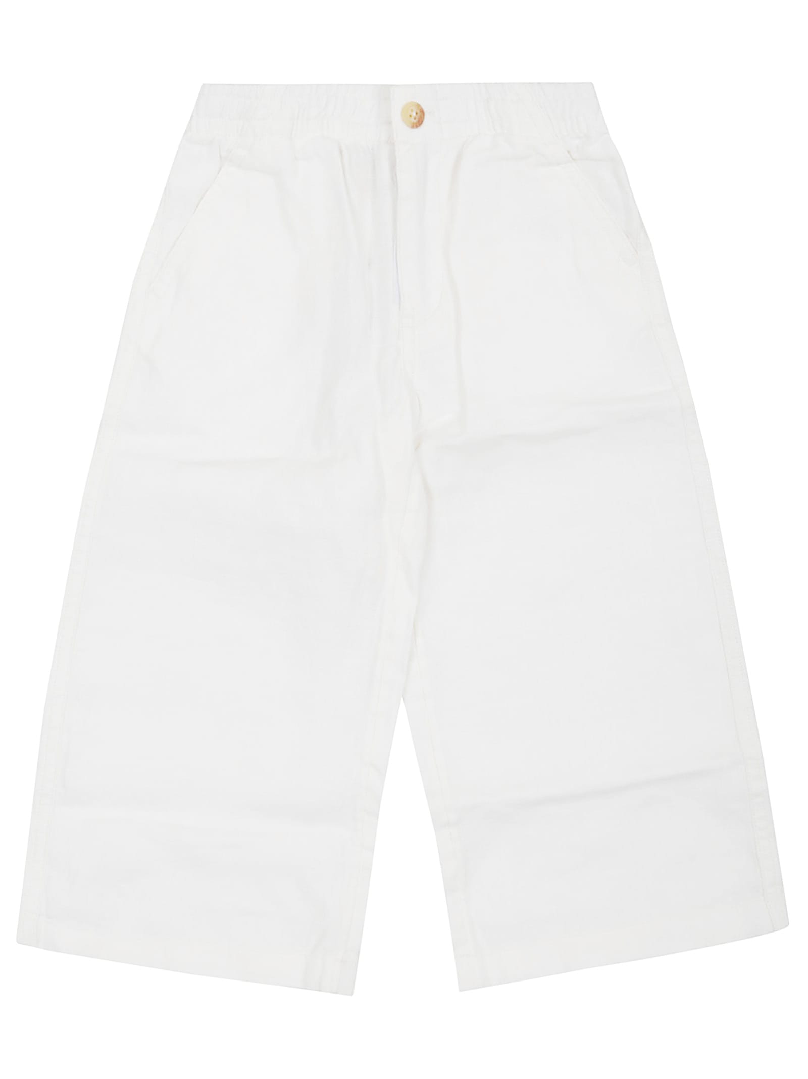 Ralph Lauren Wide Leg Prp-pants-flat Front In Deckwash White