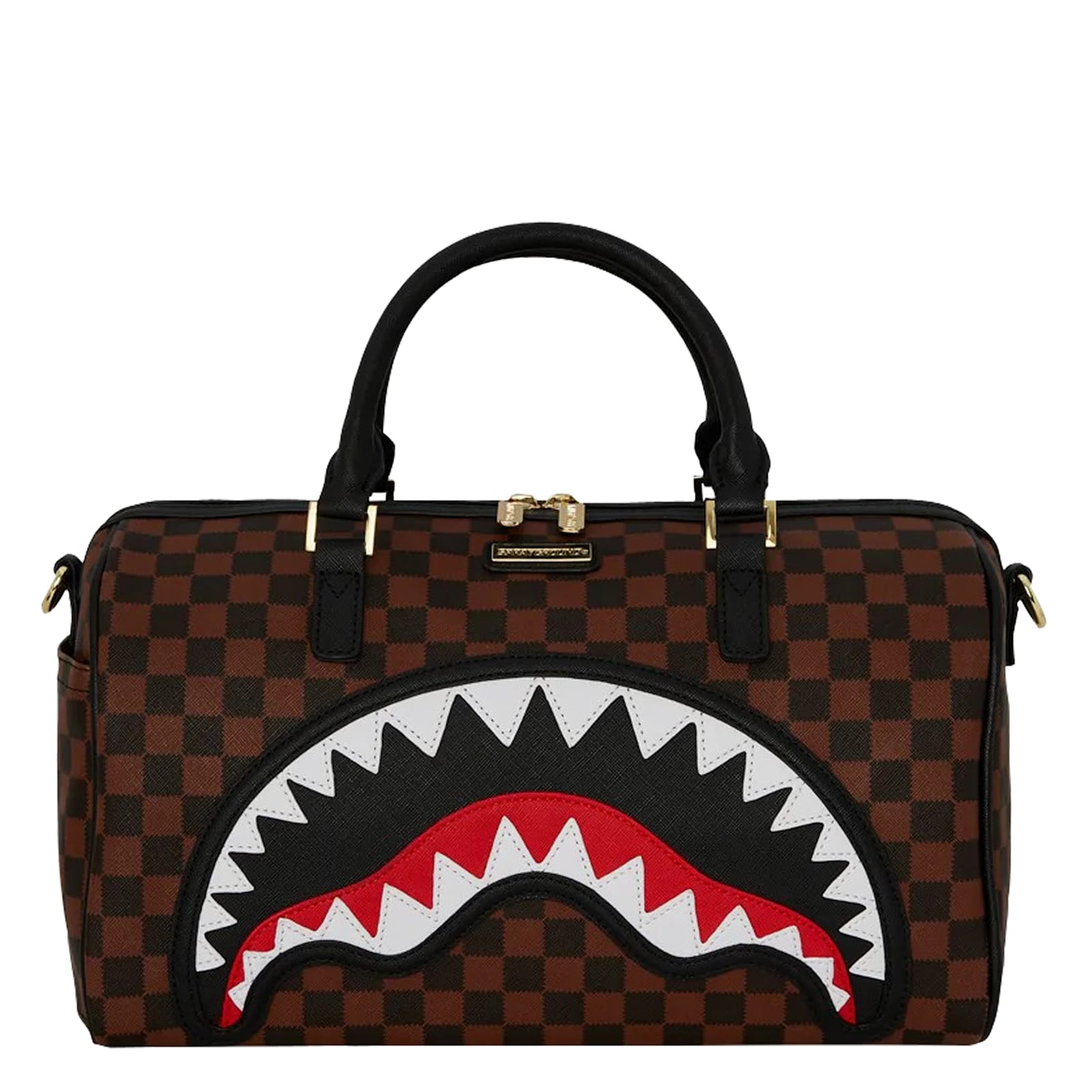 Sprayground Sawtooth Sharks In Paris Mini Duffle In Brown