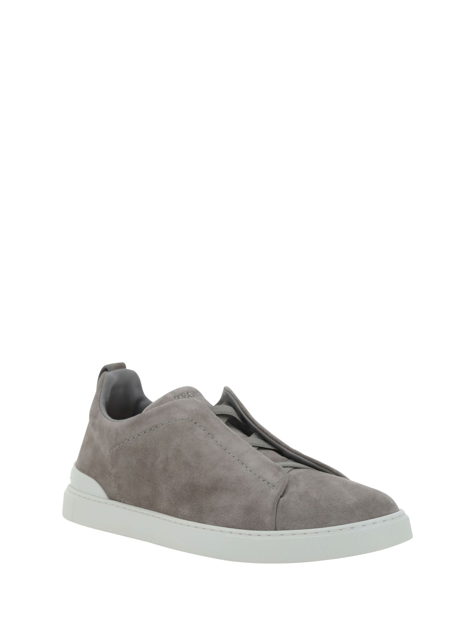 Shop Zegna Sneakers In Grey