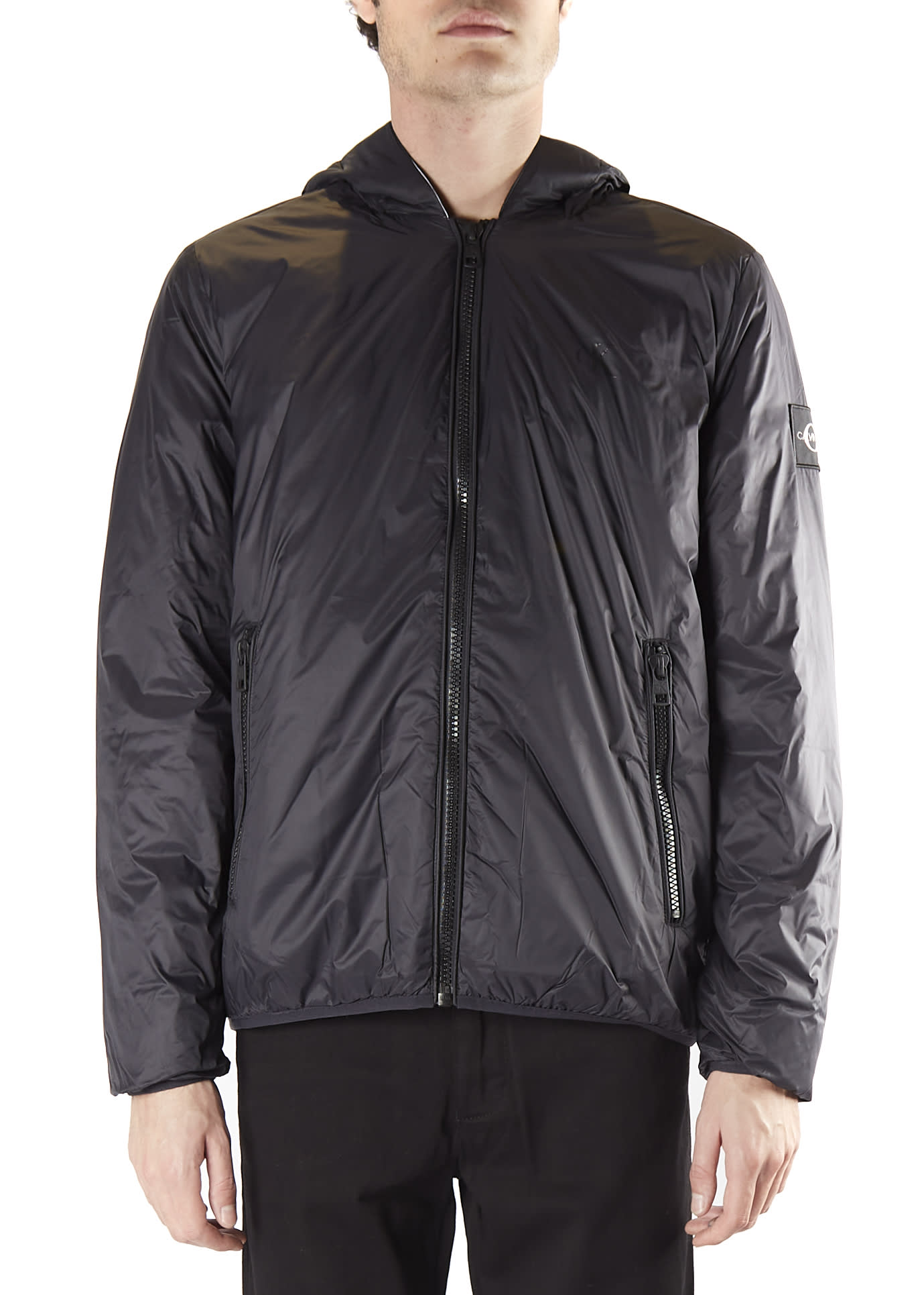 Calvin Klein Jeans Hooded Jacket In Technical Fabric