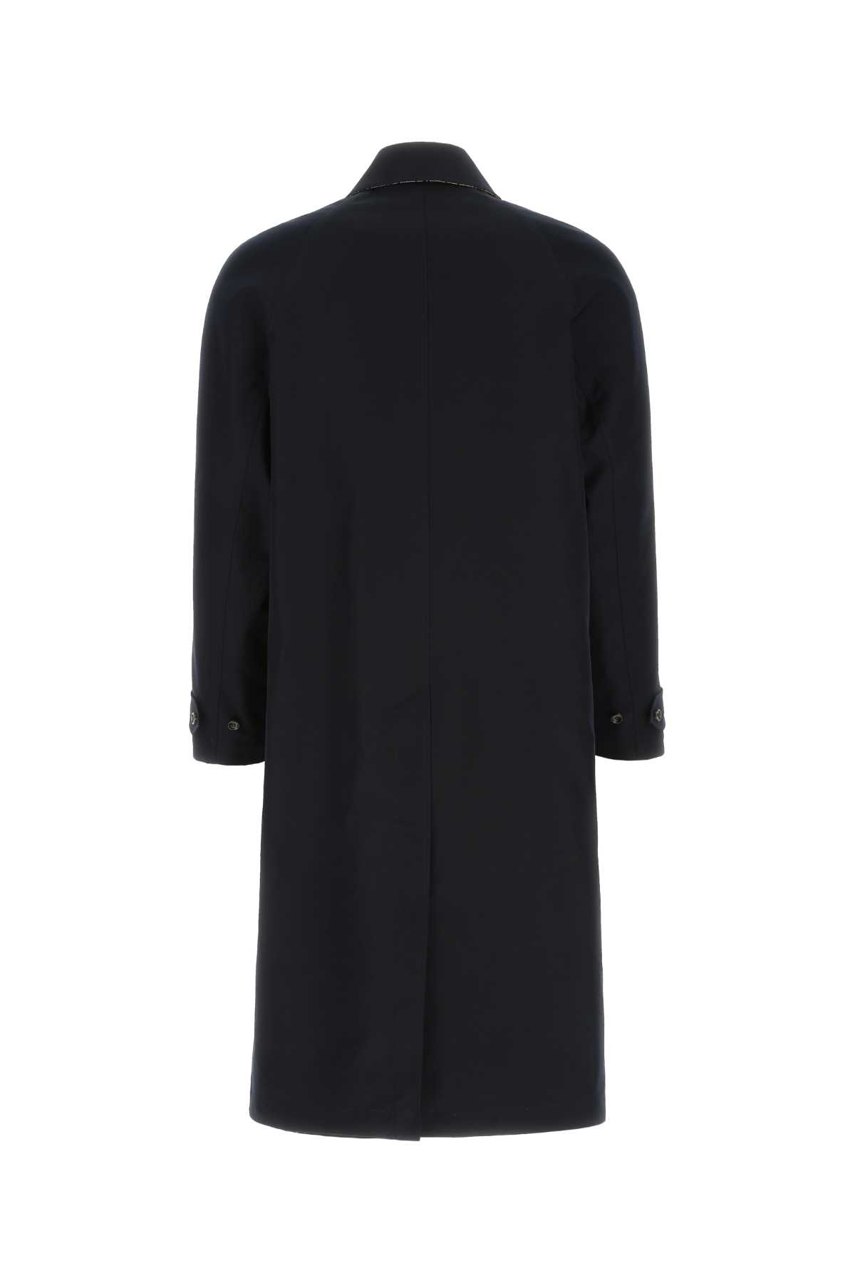 GUCCI DARK BLUE POLYESTER TRENCH COAT