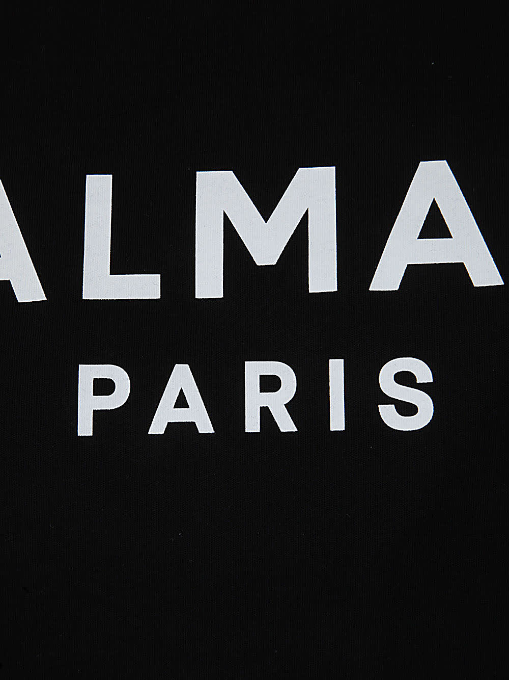 Shop Balmain Printed Cropped T-shirt In Eab Noir Blanc