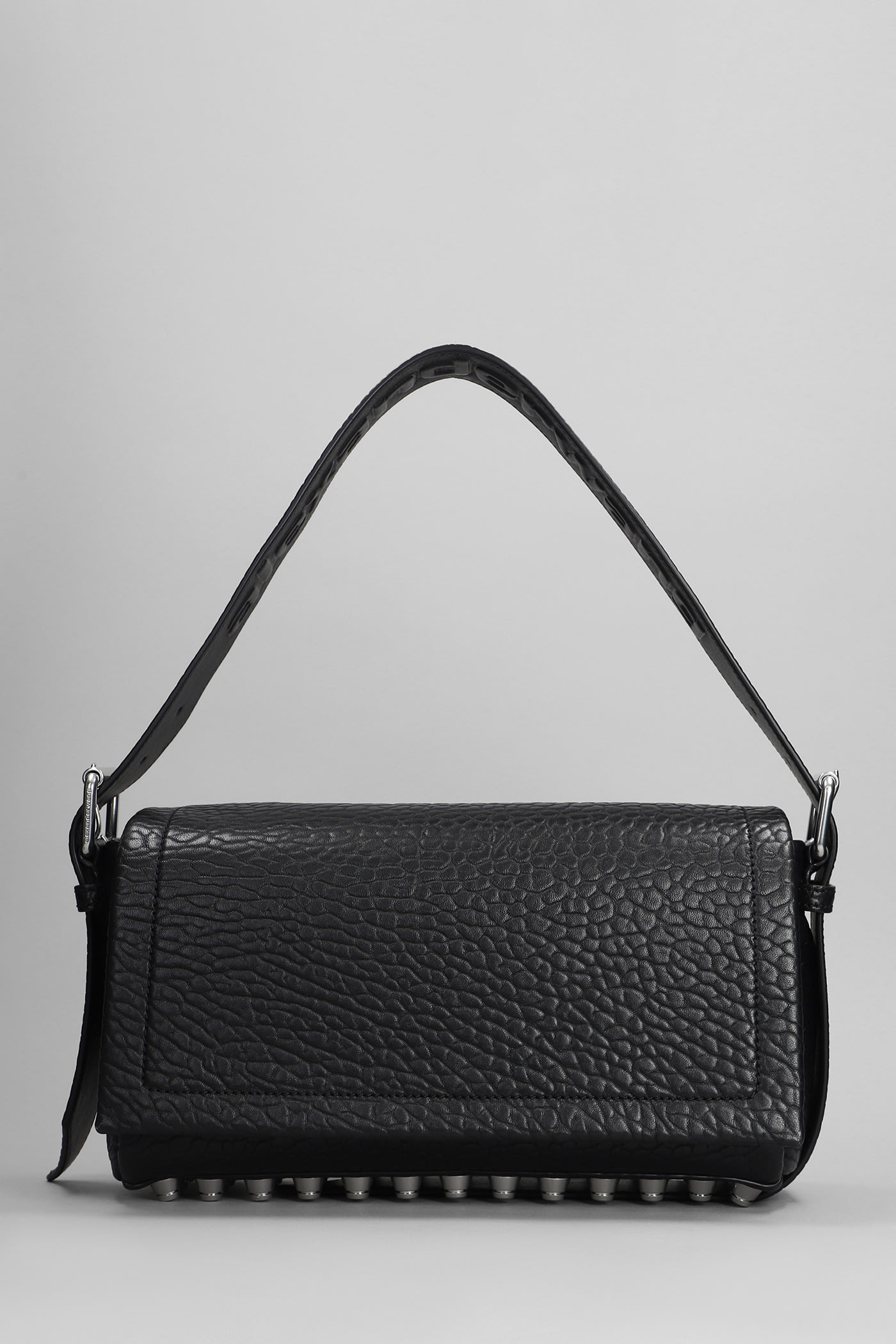 Medium Flap Shoulder Bag In Black Leather
