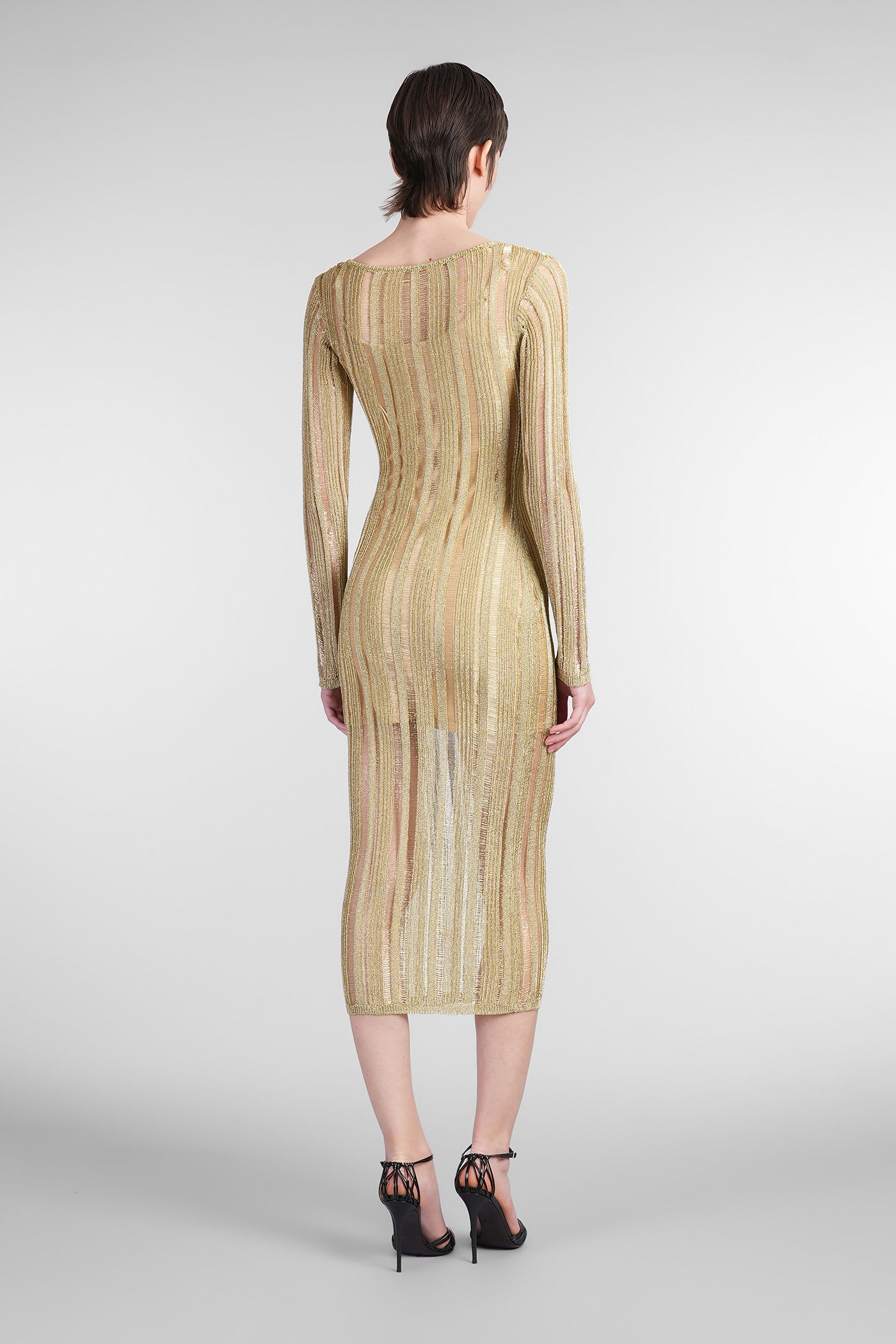 Cult Gaia Espen In Gold Viscose In Neutral