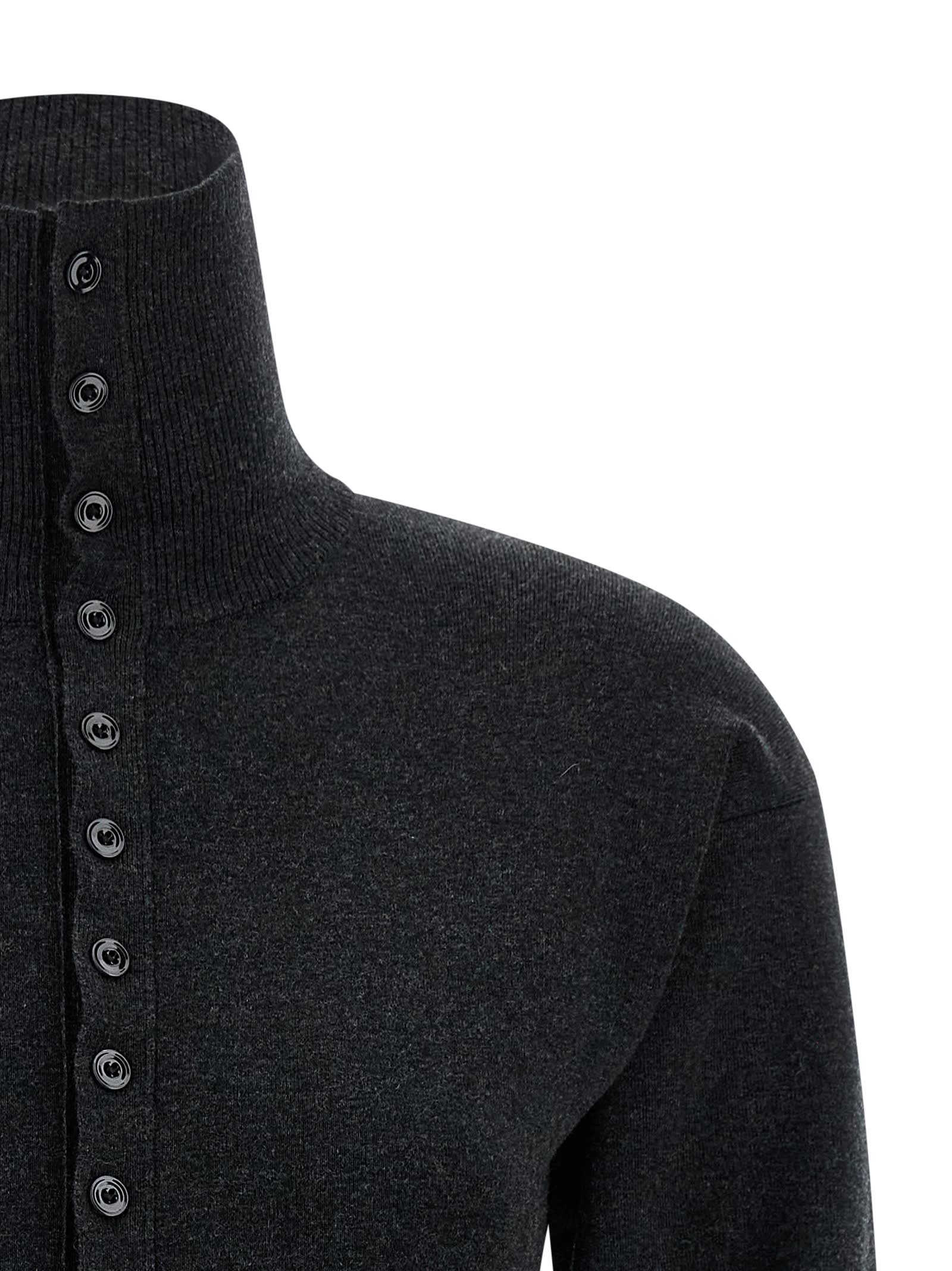 Lemaire Grey Buttoned Fitted Cardigan In Gray