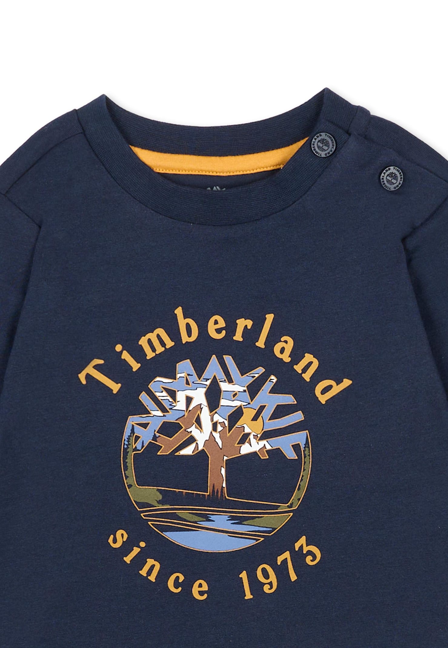 Timberland Blue T-shirt For Baby Boy With Logo In Blue
