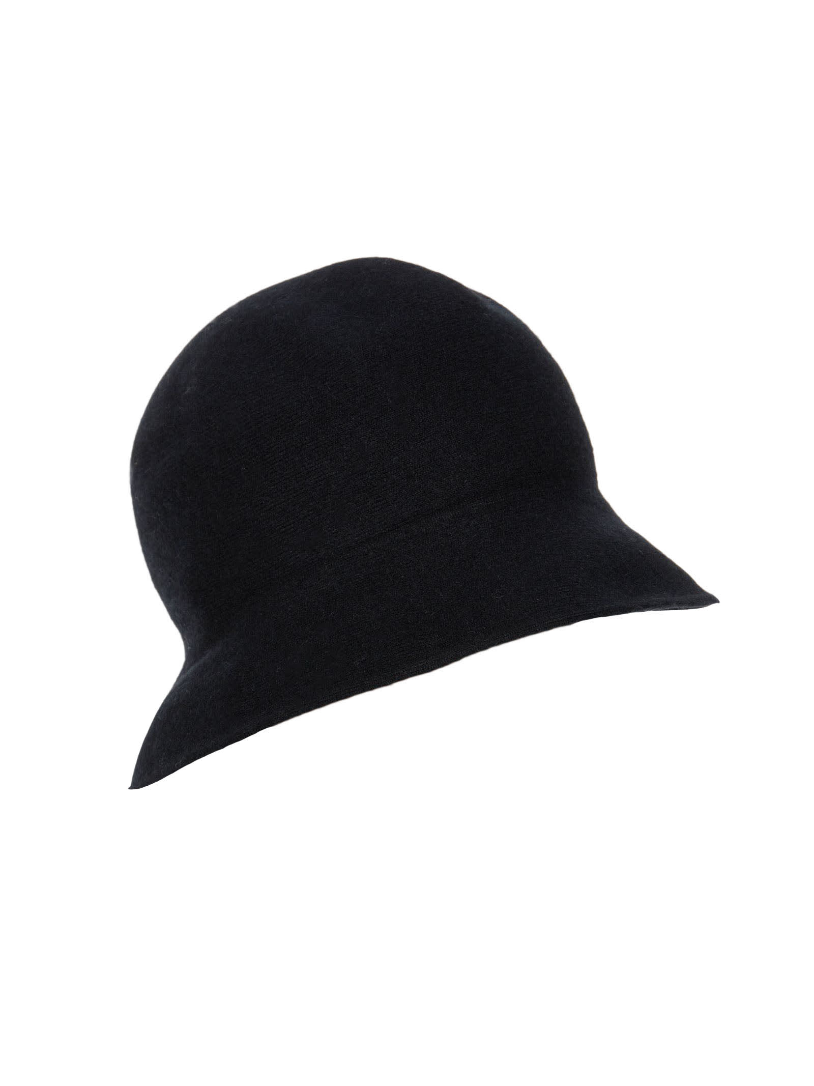 Kangra Cashmere Black Wool And Cashmere Bucket Hat In Black