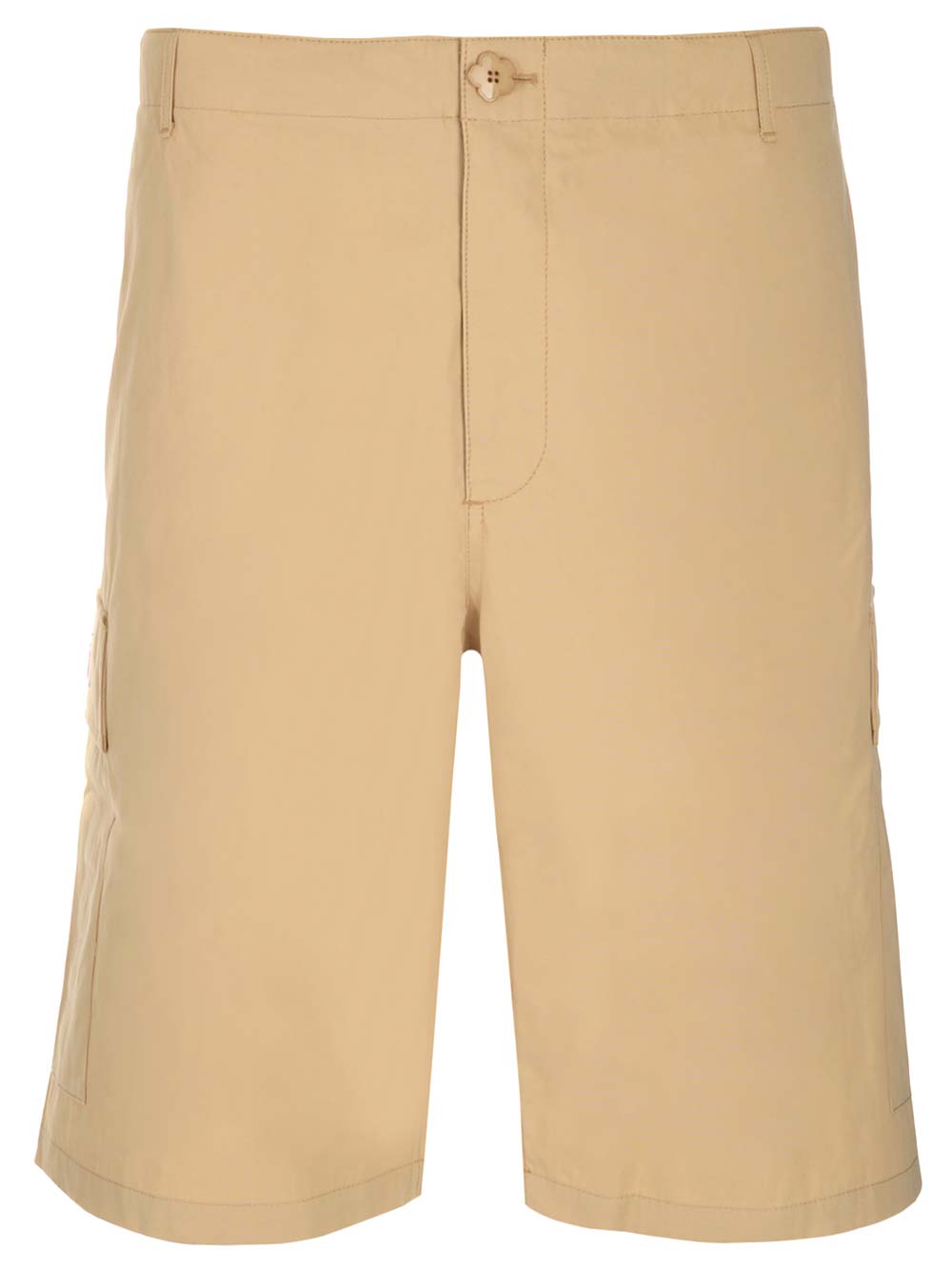 Shop Kenzo Beige Cargo Shorts In White