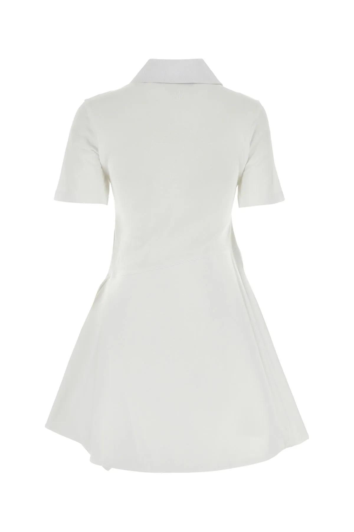 Shop Jw Anderson White Piquet Polo Dress
