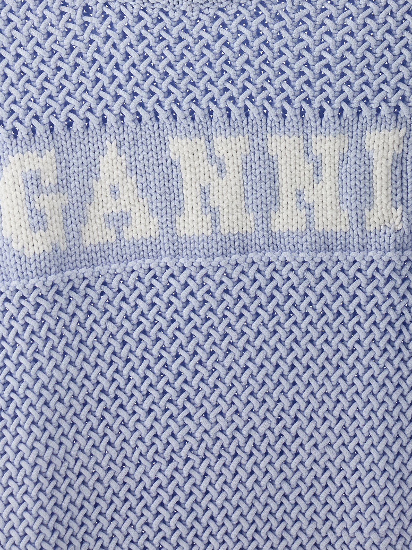 Shop Ganni Logo Vest In Light Blue