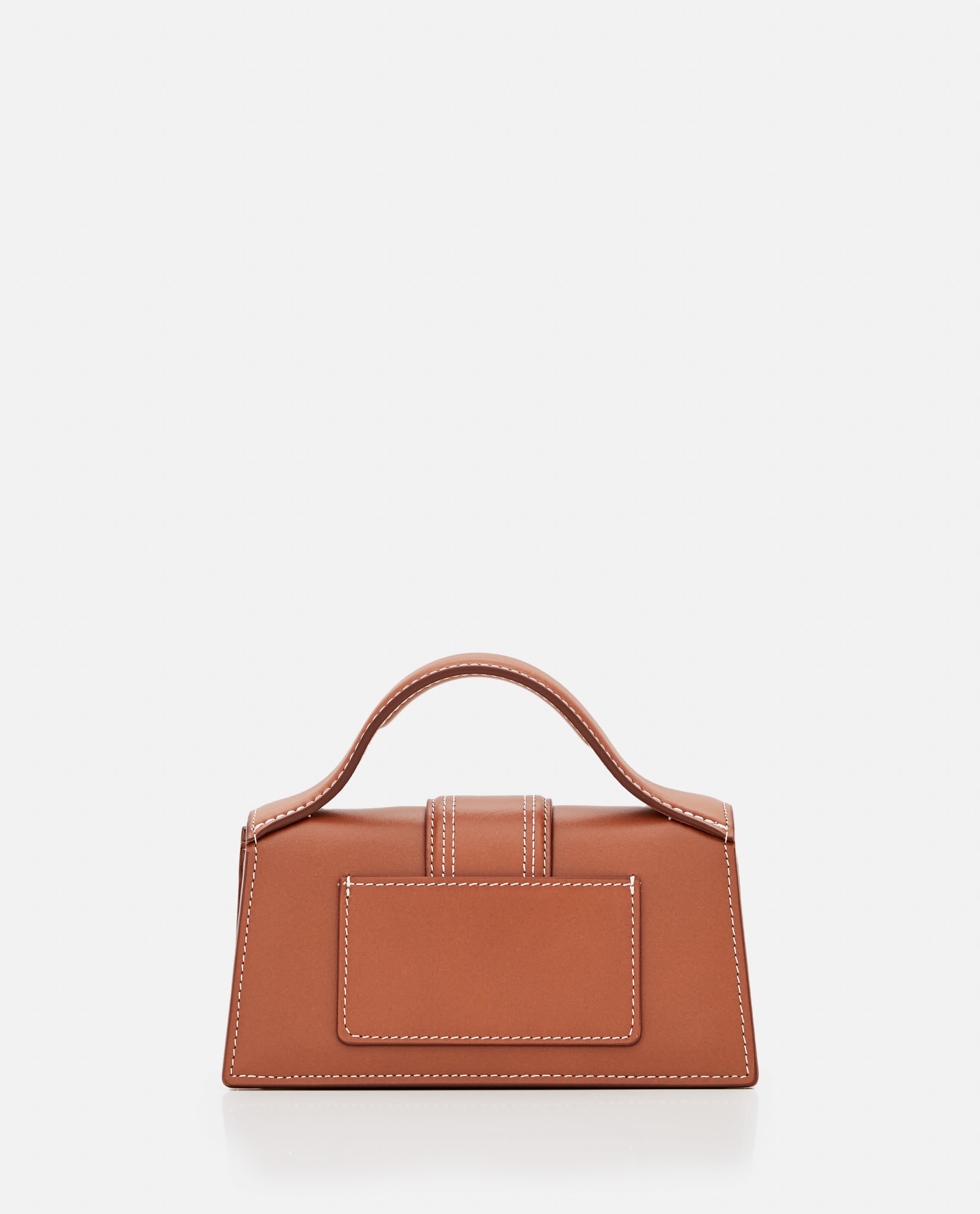 Shop Jacquemus Le Bambino Leather Top Handle Bag In Buff