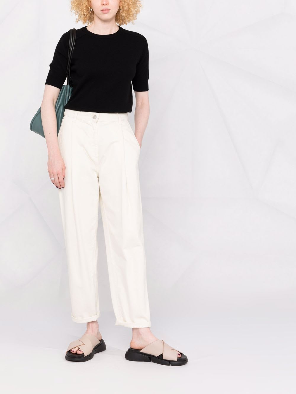 Lisa Yang Black Cashmere Crewneck Sweater In Black