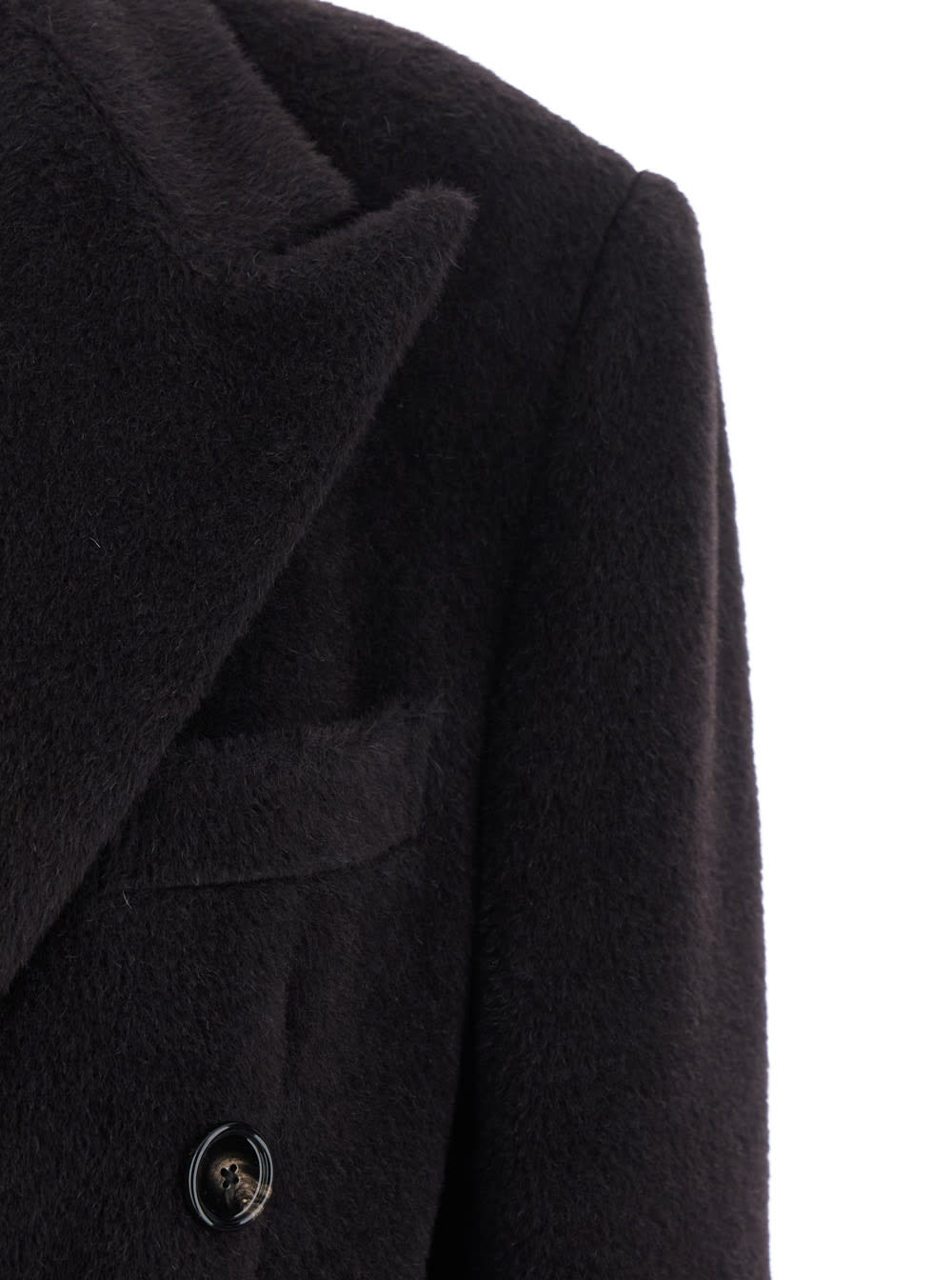 Tagliatore Double-breasted Cashmere Coat In Black