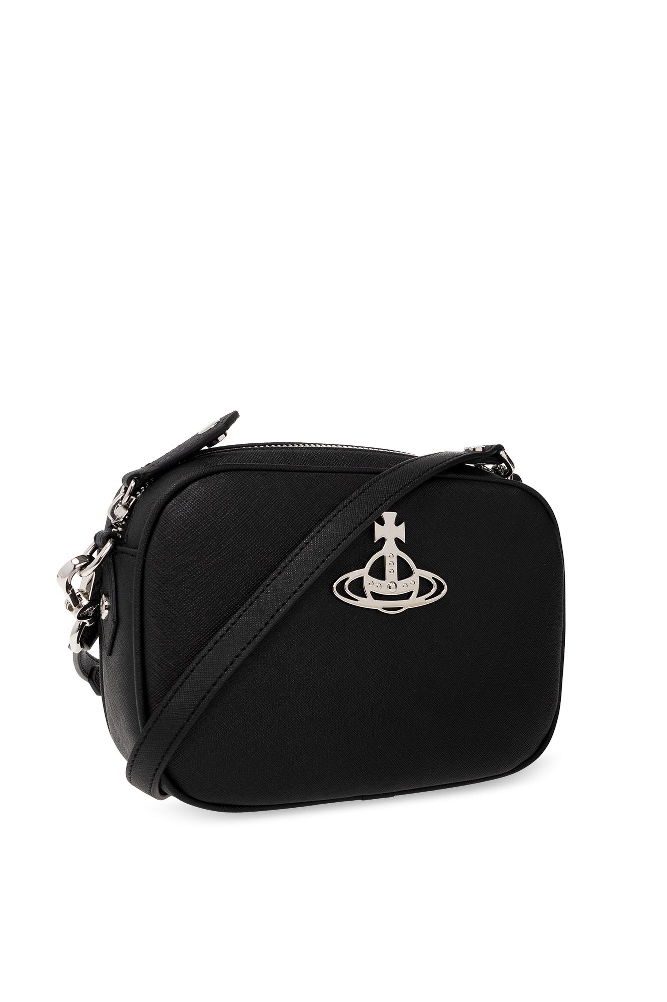 Shop Vivienne Westwood Anna Shoulder Bag In Black