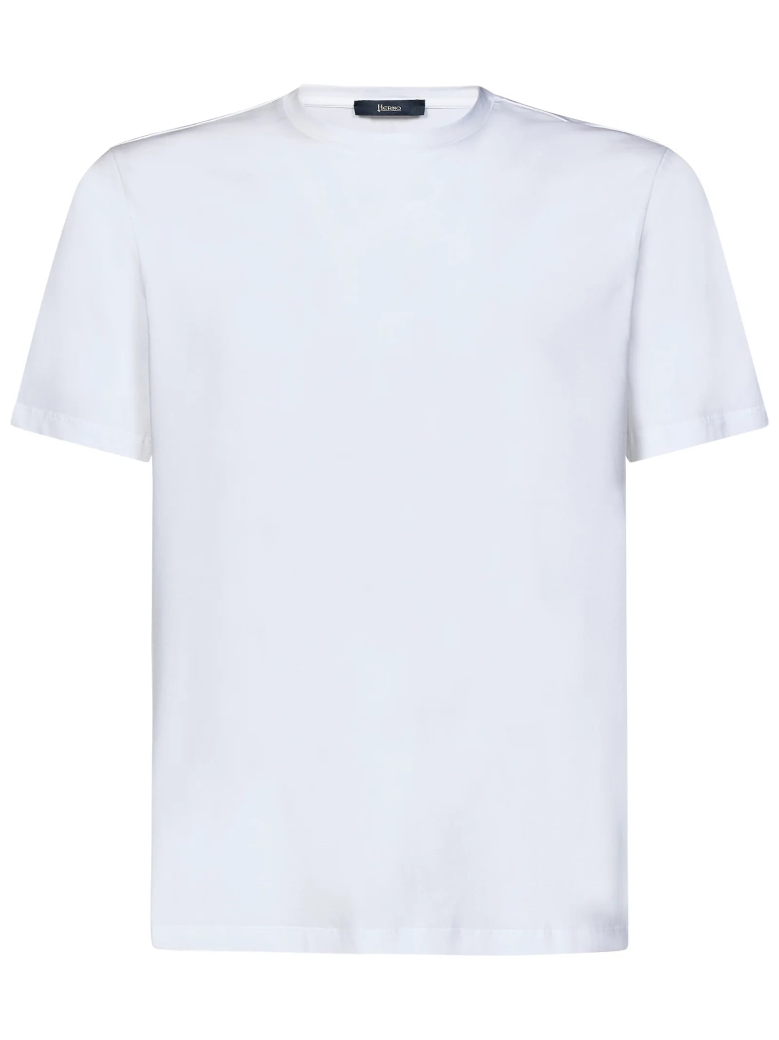 Shop Herno T-shirt In Cotone Stretch Bianco