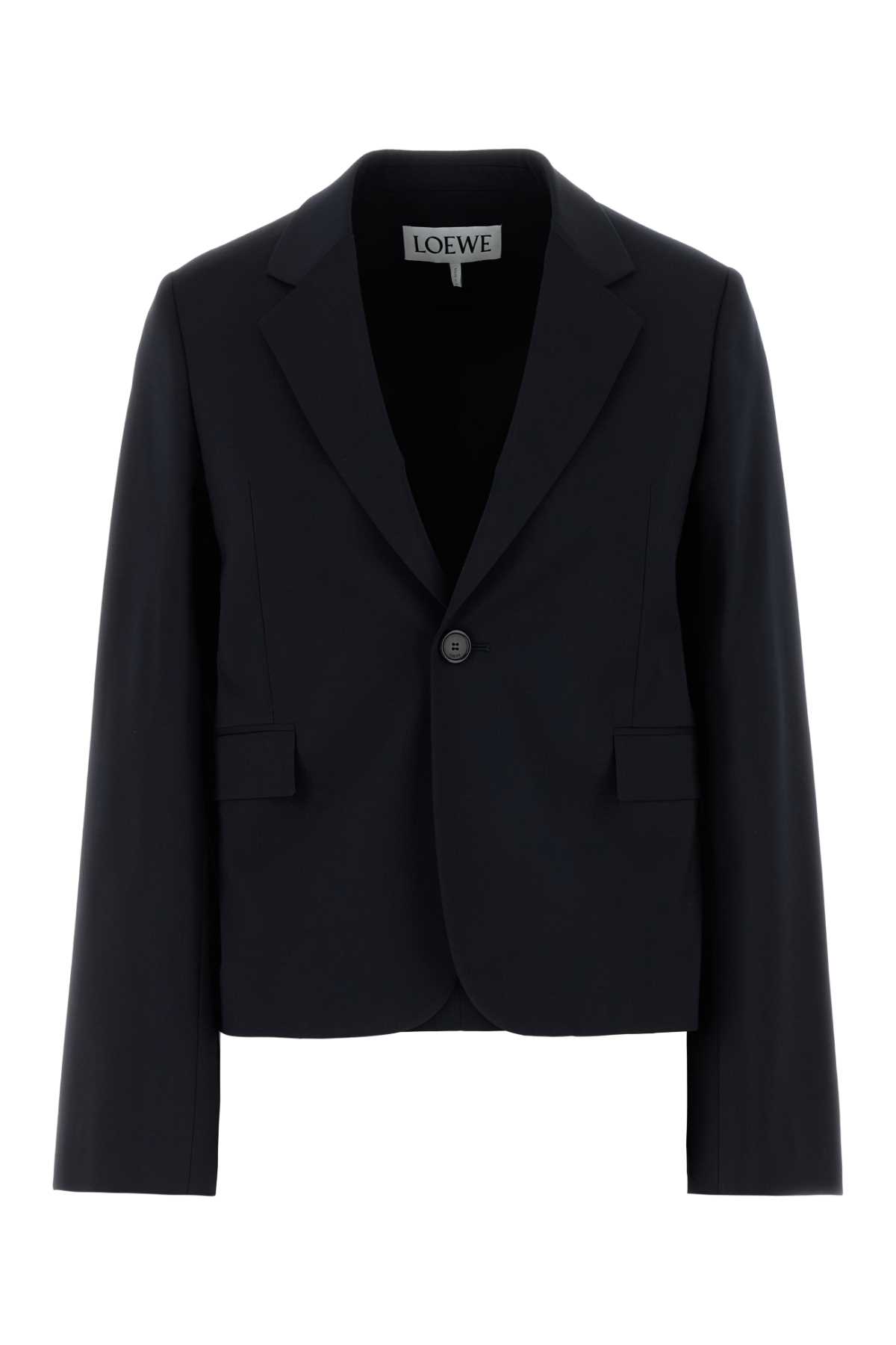 Loewe Navy Blue Wool Blazer In Darknavyblue
