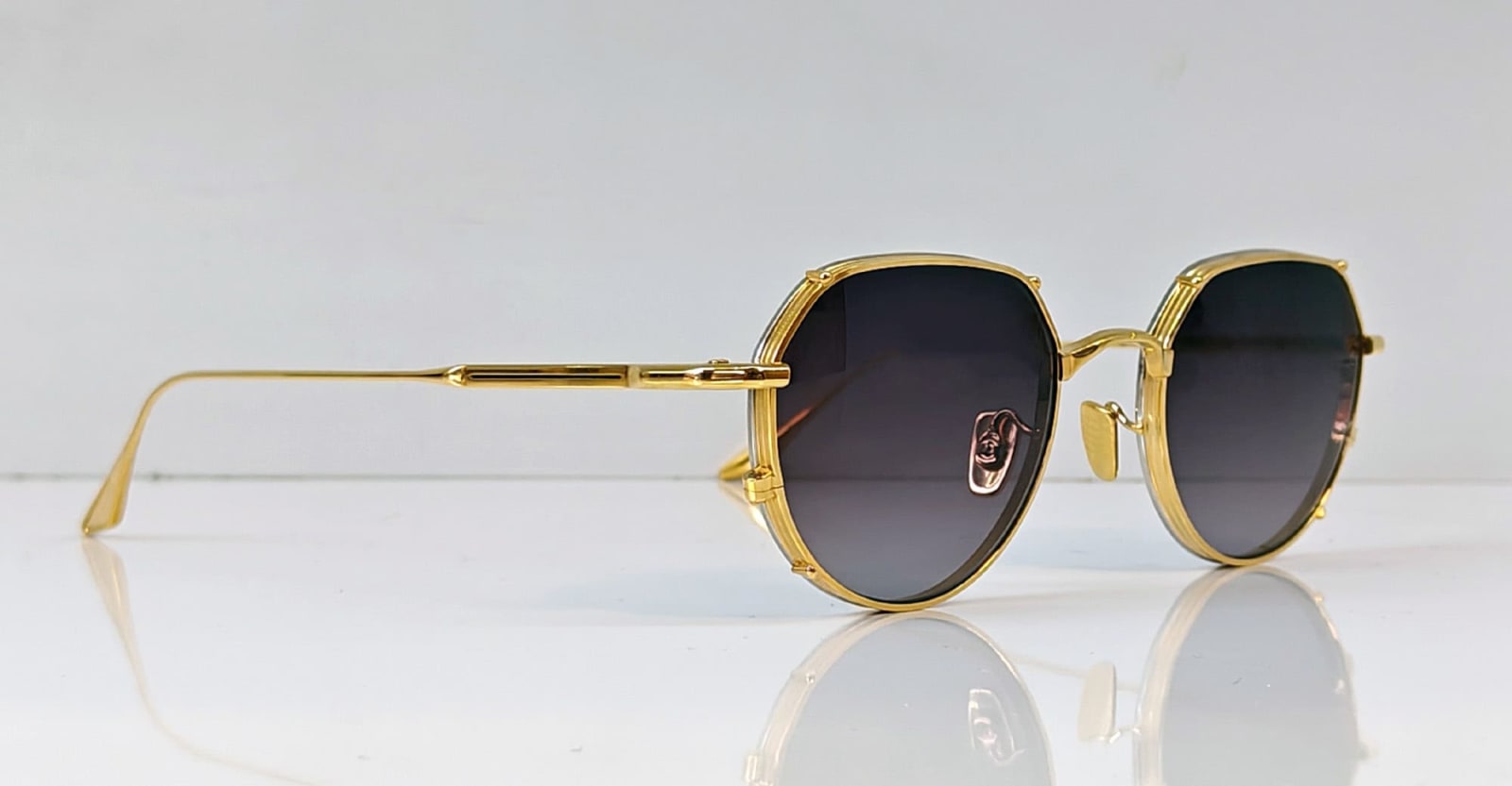 Shop Jacques Marie Mage Hartana - Gold 2 Sunglasses In Gold/silver