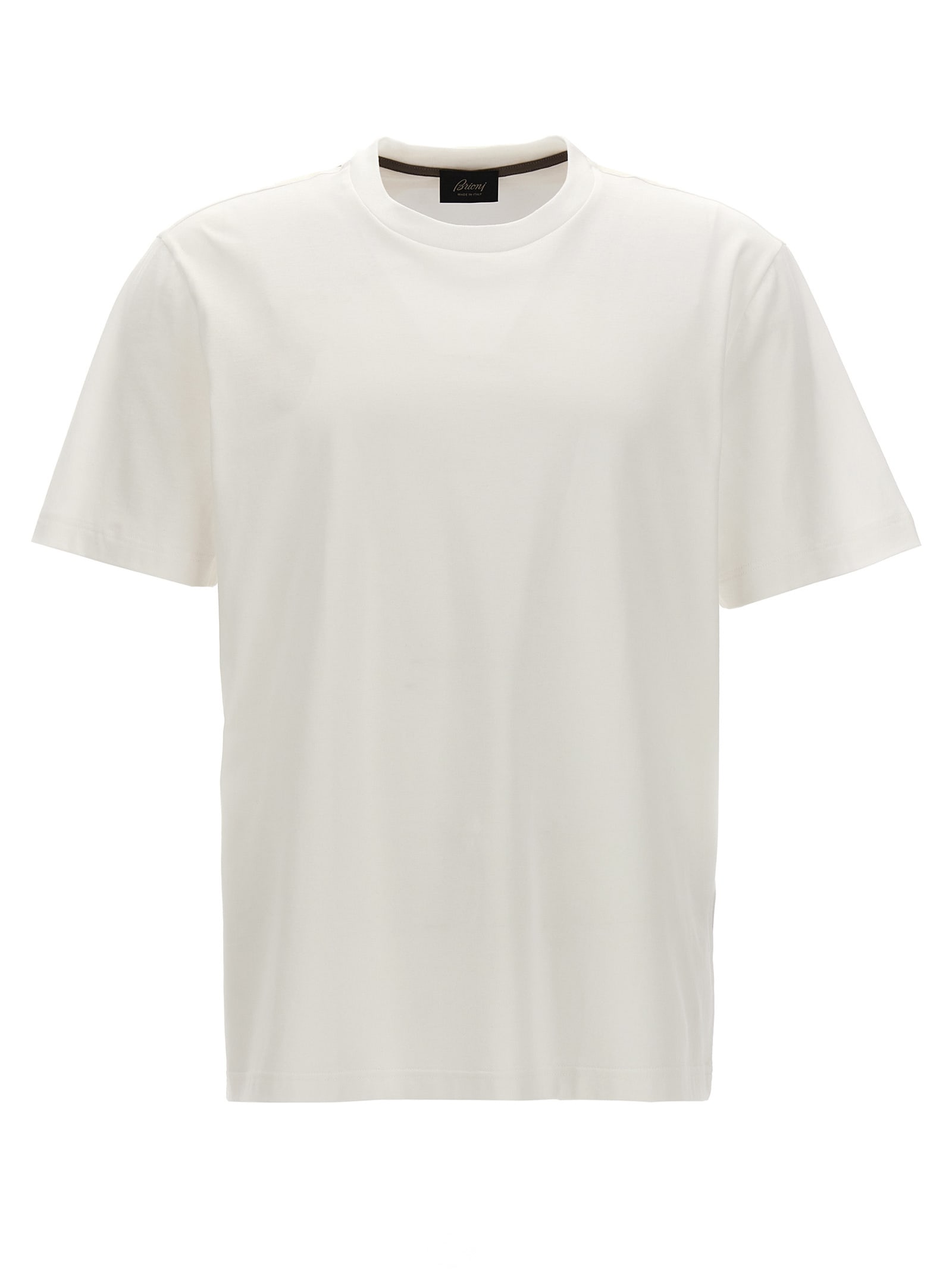 Shop Brioni Cotton T-shirt In White