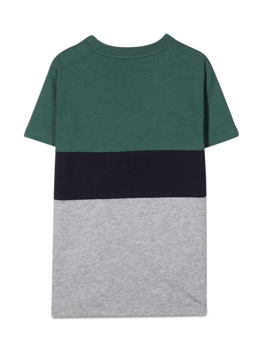 Fay Teen Colour-block Cotton T-shirt In Multicolour