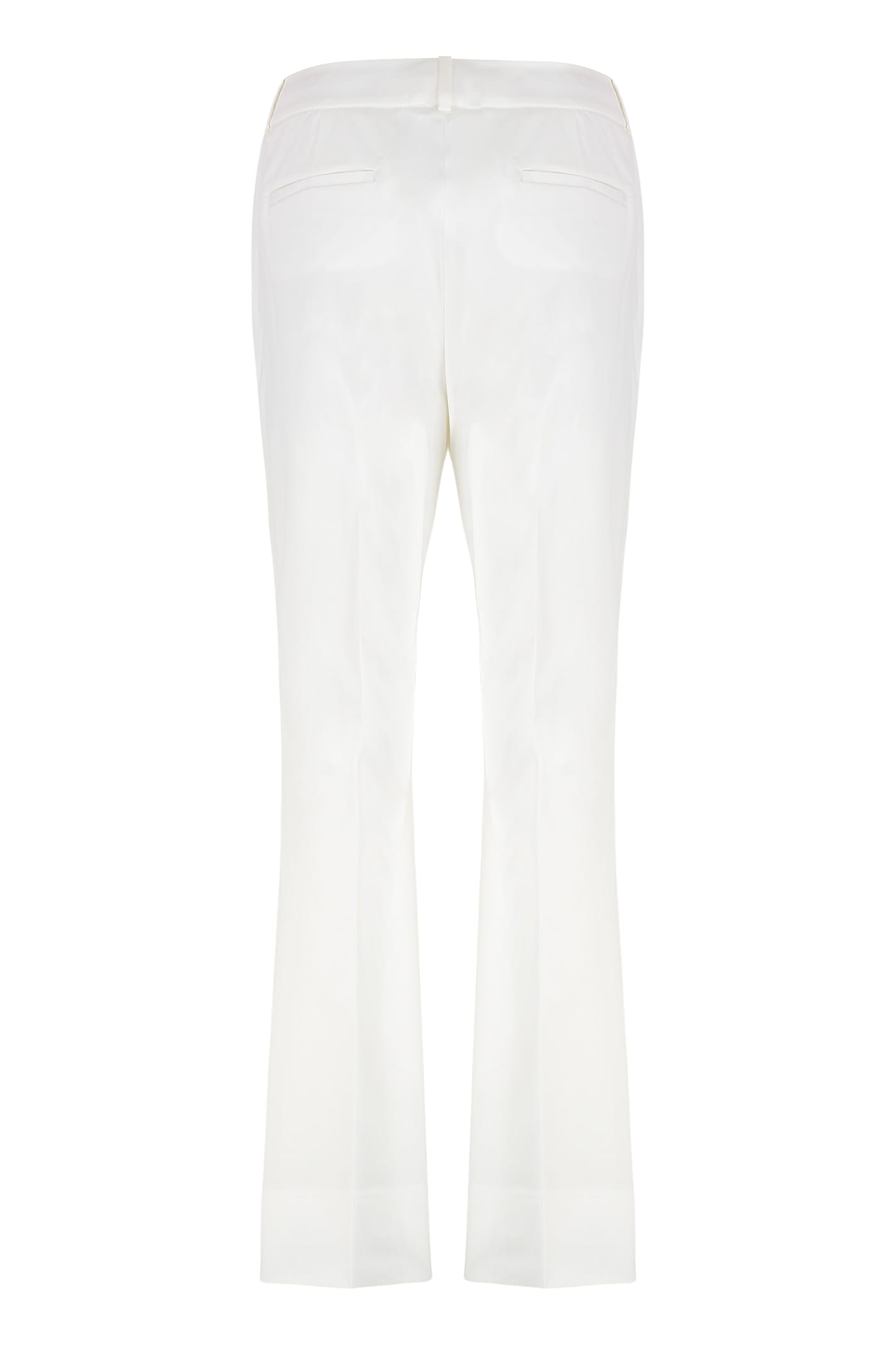 Peserico Cotton Trousers Belt Loops In White