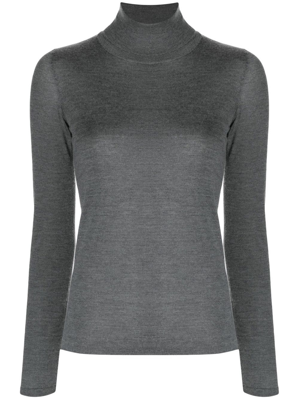 Brunello Cucinelli Luxe Cashmere Silk Turtleneck Sweater In Gray