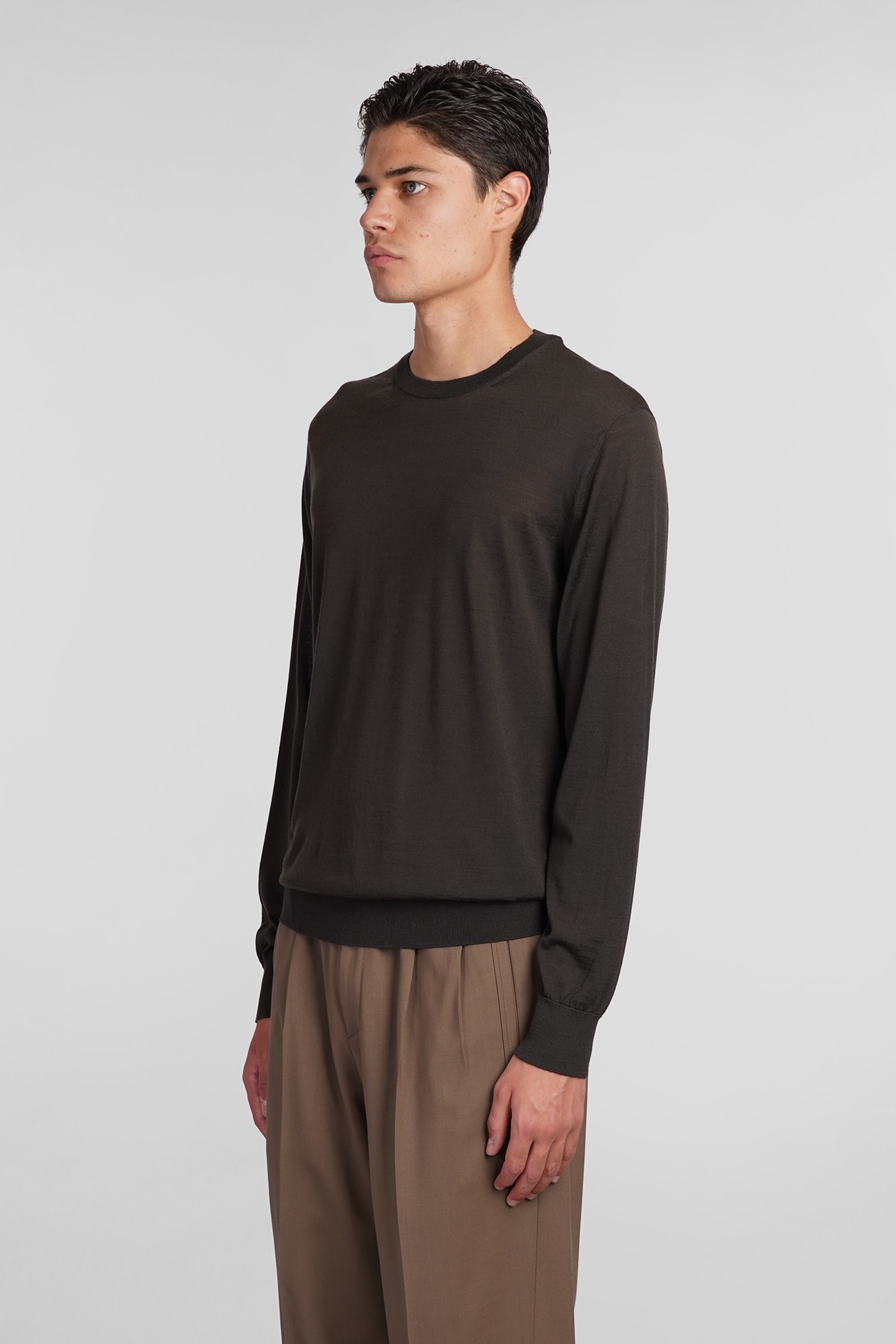 Shop Zegna Knitwear In Brown Wool