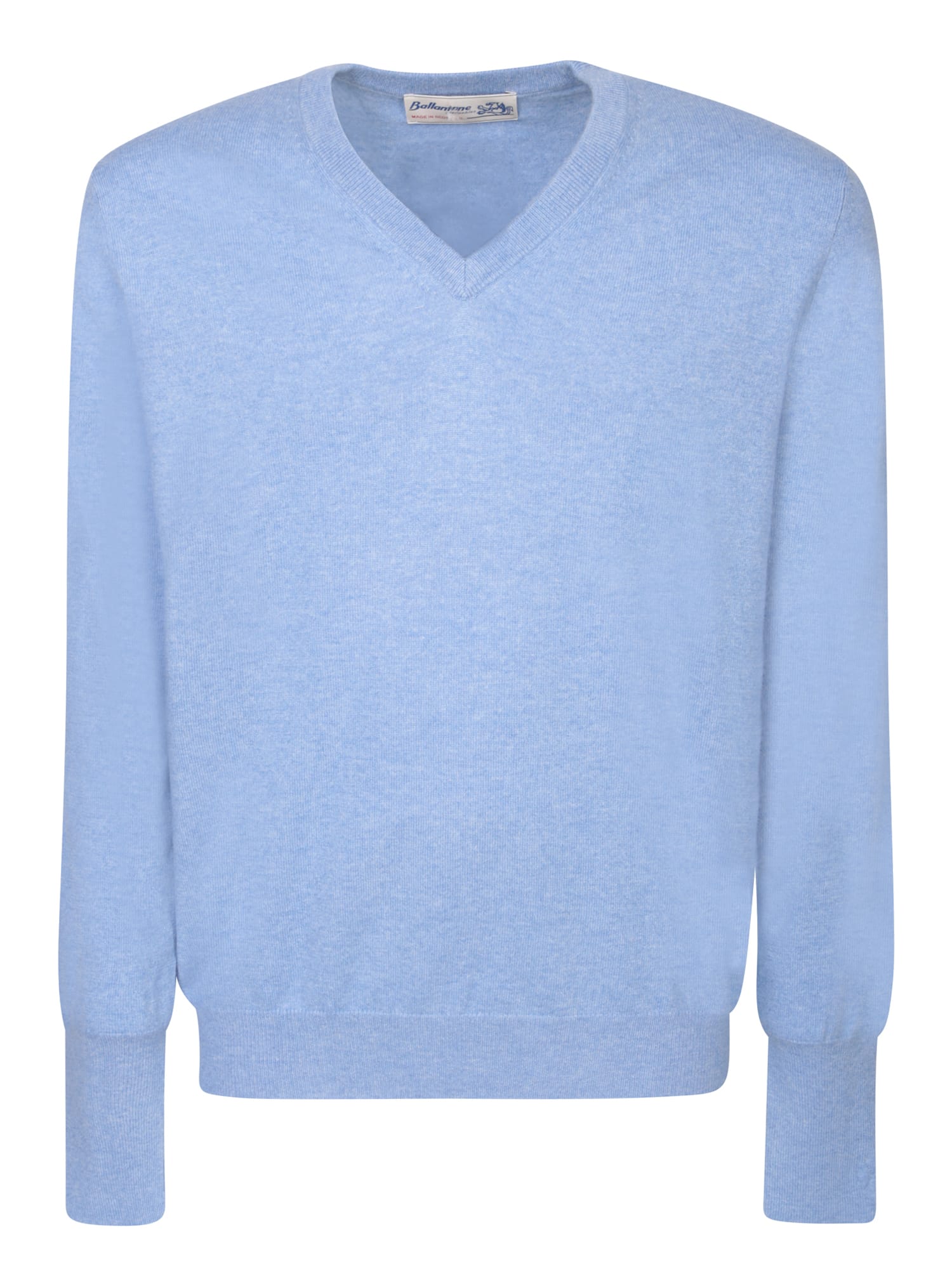 Shop Ballantyne V-neck Blue Jumper