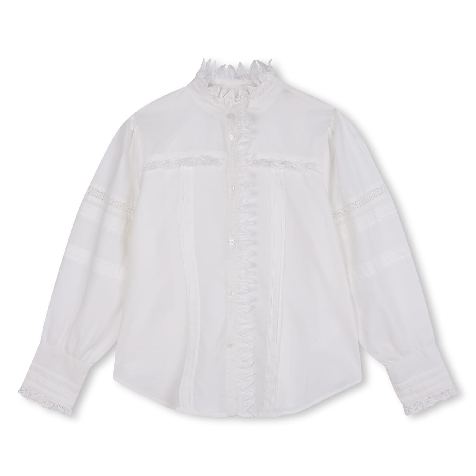 Zadig &amp; Voltaire Kids' Camicia Con Ricamo In White