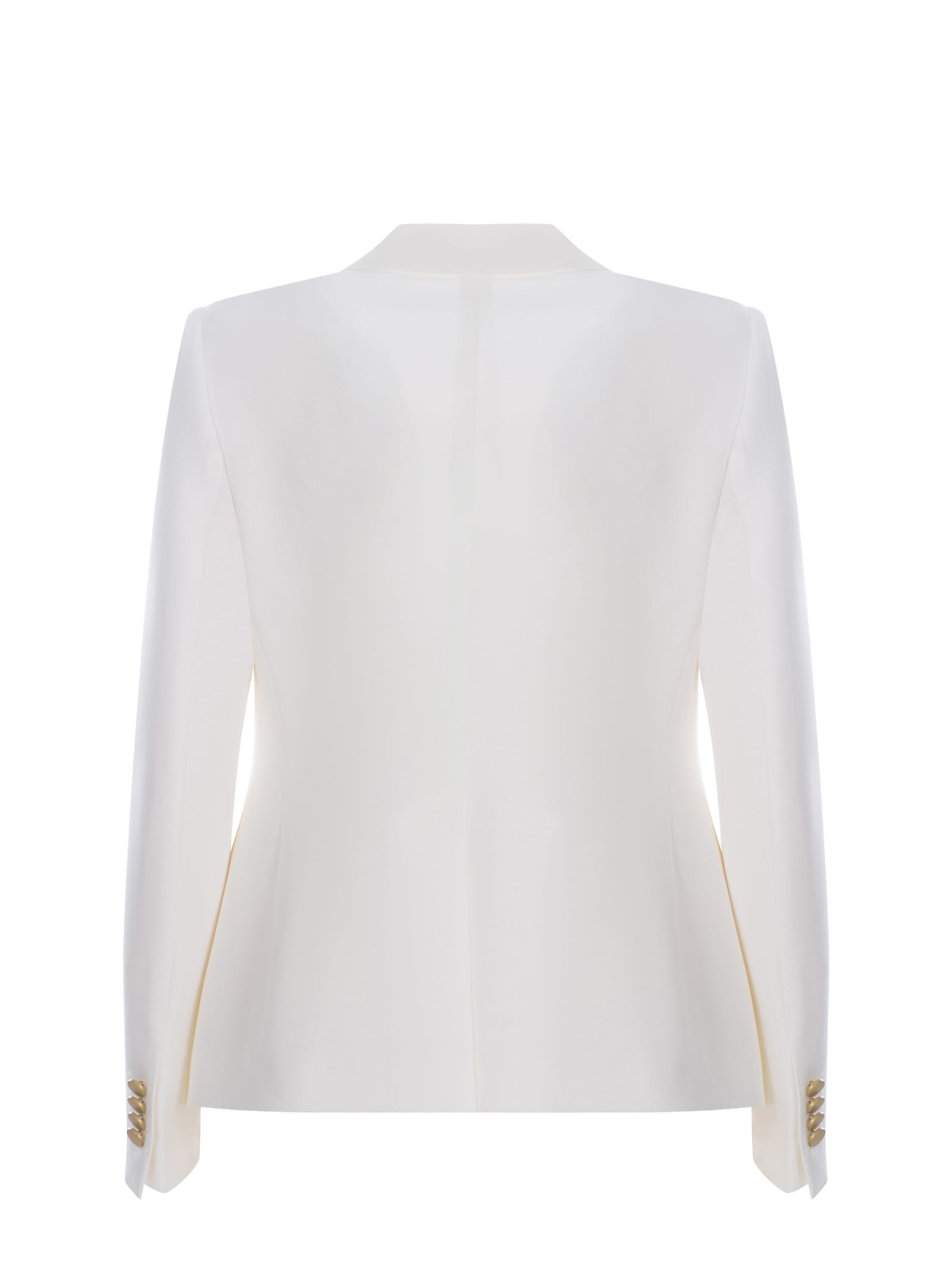 Shop Tagliatore Double-breasted Jacket  J-alycia Made Of Cady In Bianco