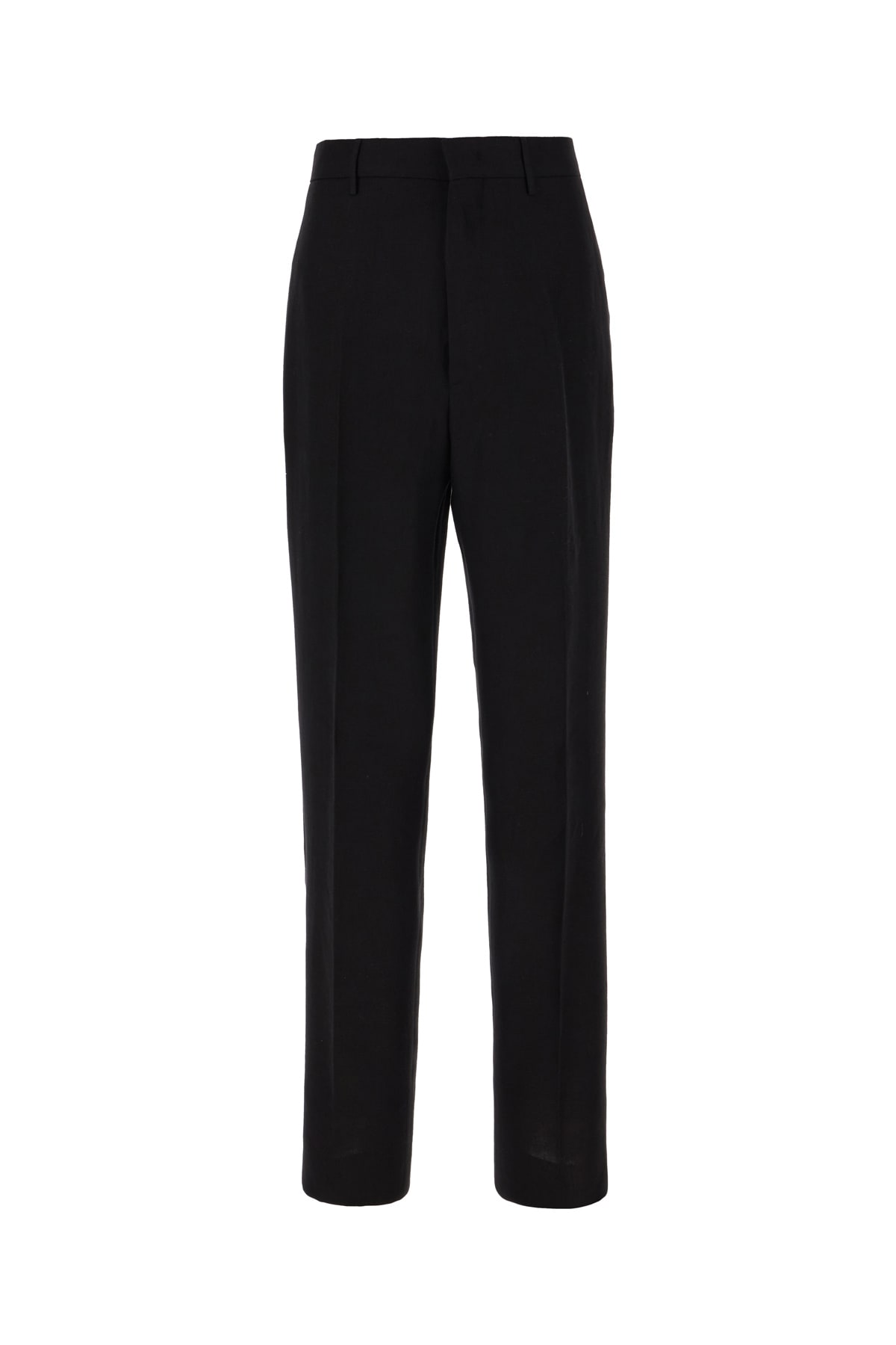 Tagliatore Black Linen Pants