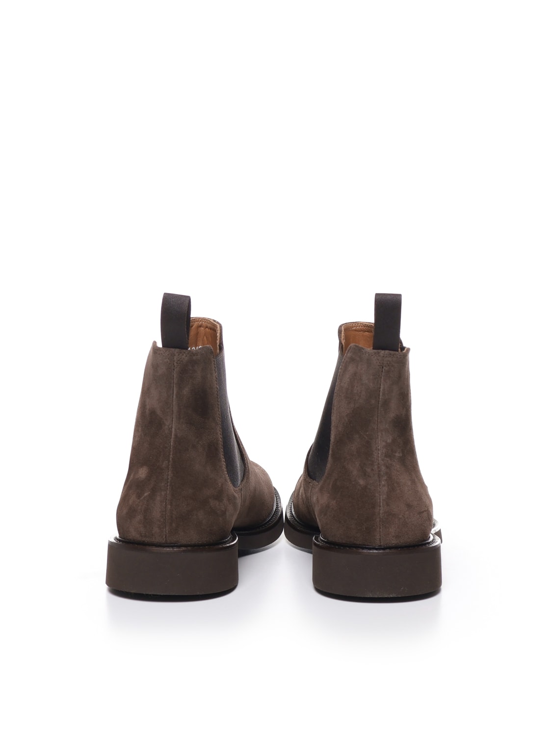 Shop Doucal's Chelsea Ankle Boot In Leather In Brown