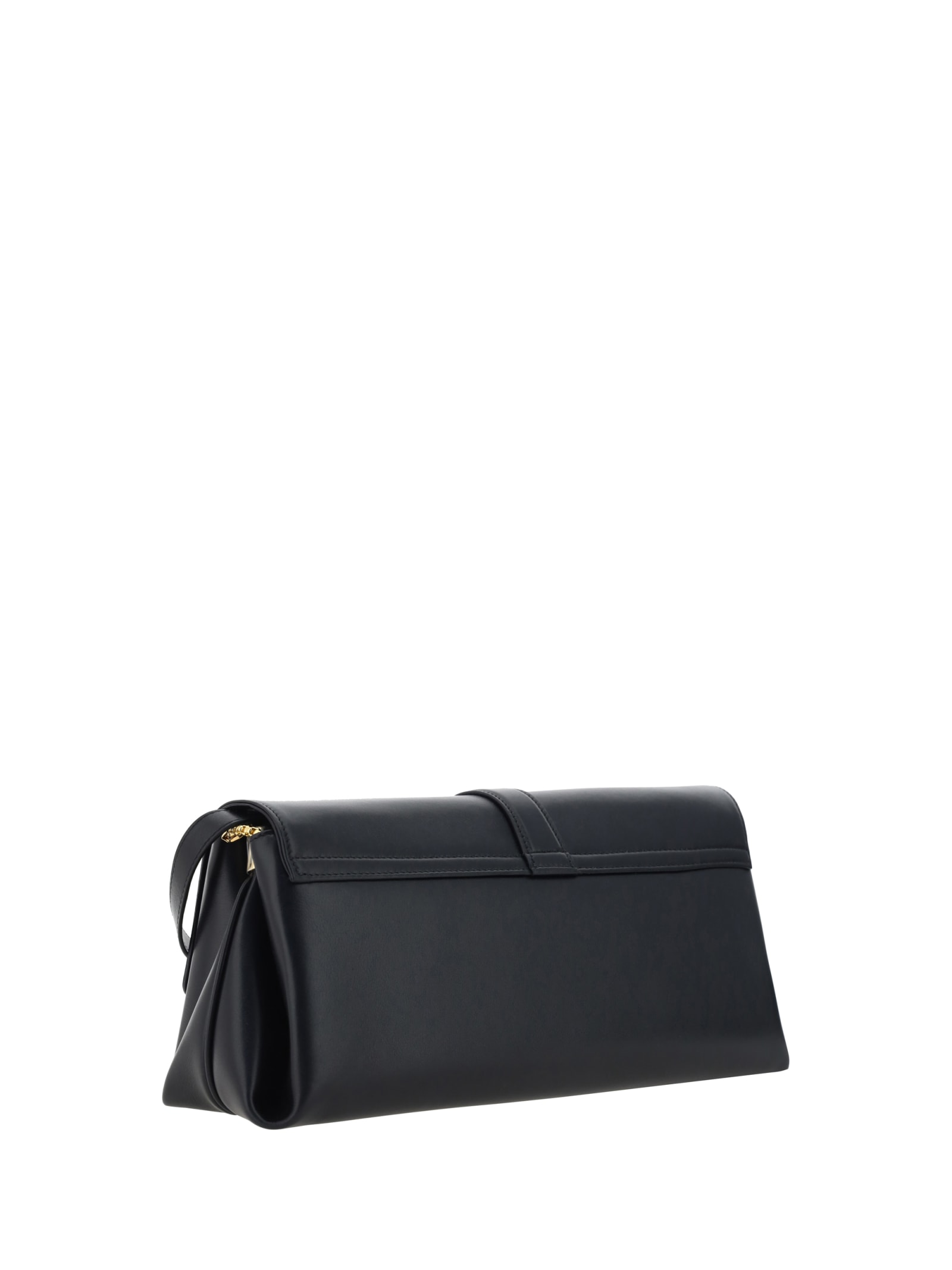 Shop Ferragamo Flap Shoulder Bag In Black