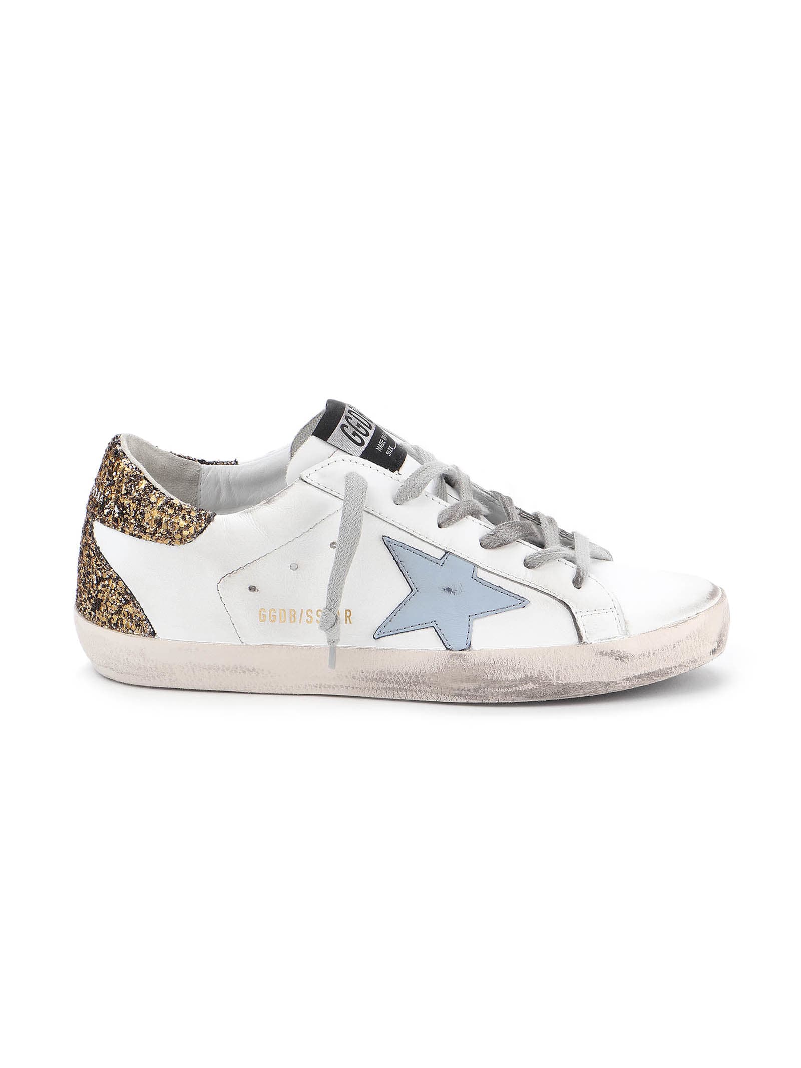 golden goose light blue sneakers