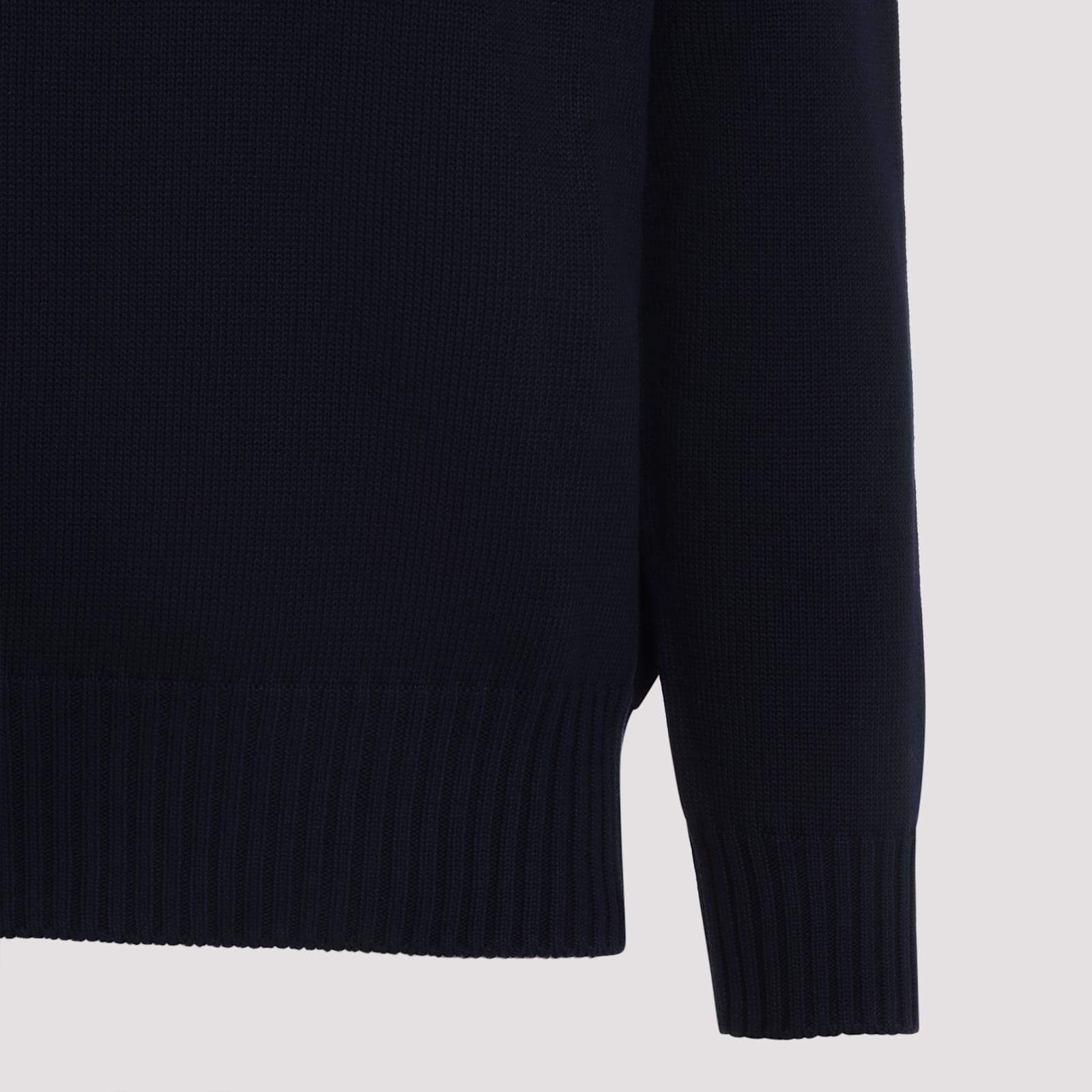 Givenchy Logo-embroidered High-neck Sweater In Blue