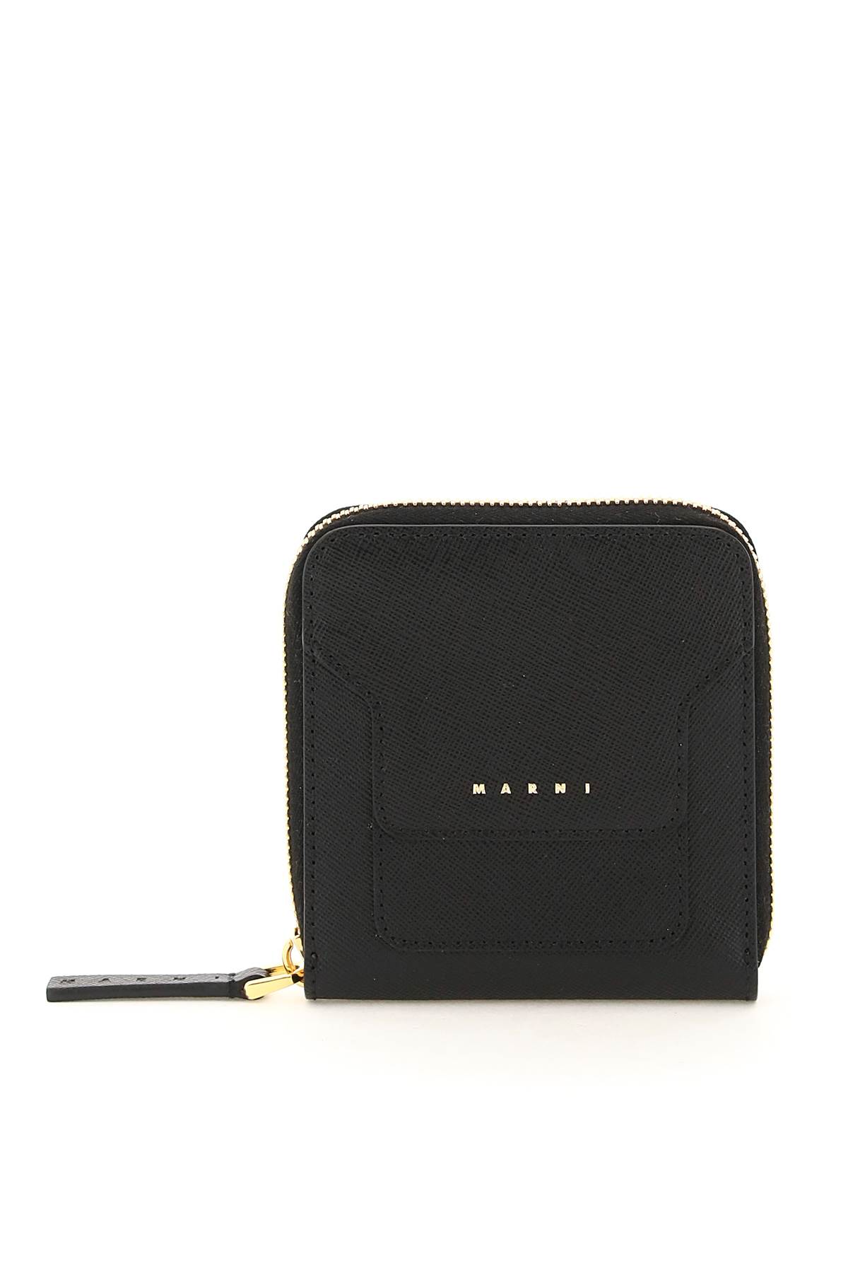 Marni Squared Zip-around Leather Wallet
