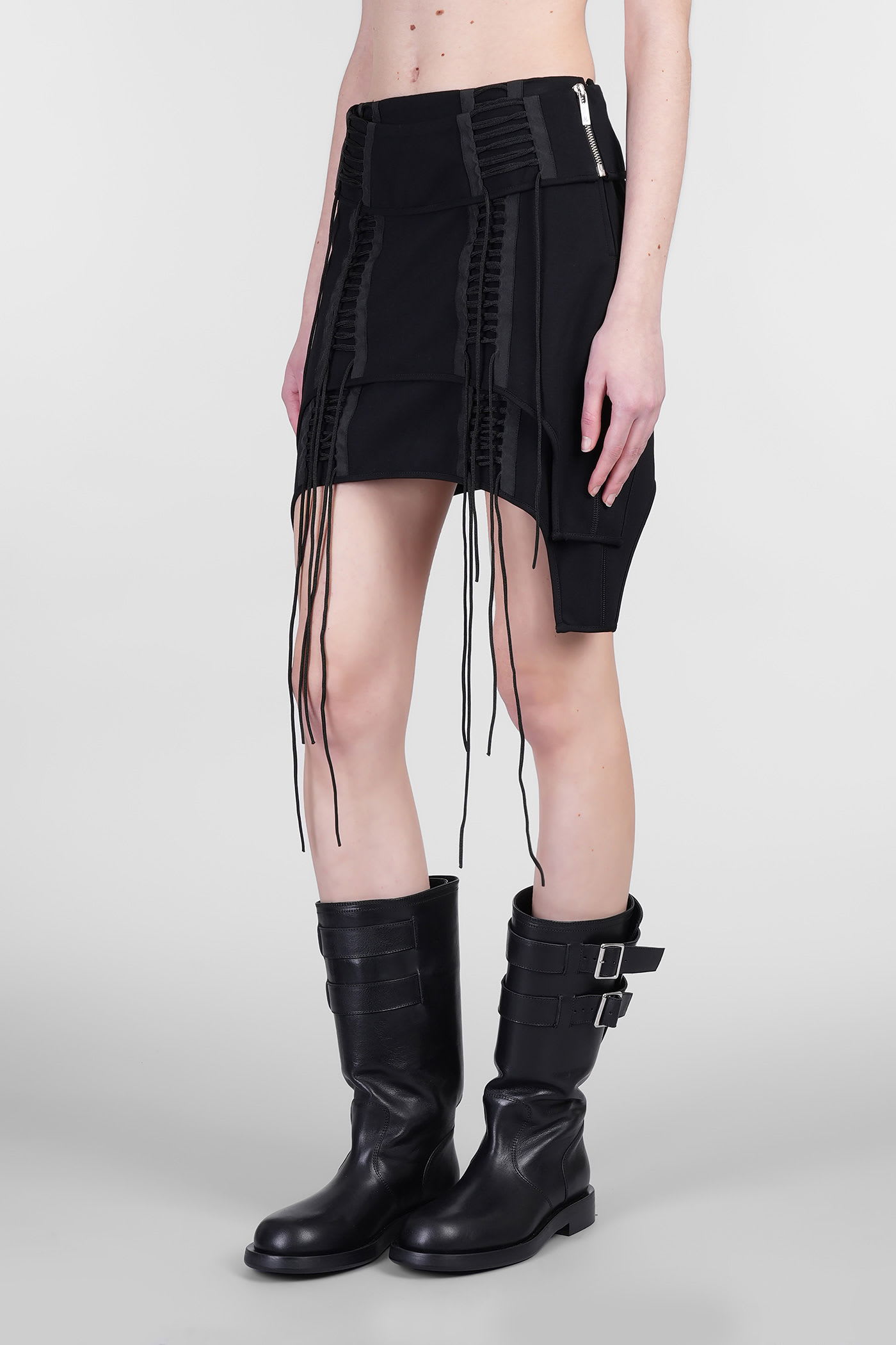 Helmut Lang Skirt In Black Rayon