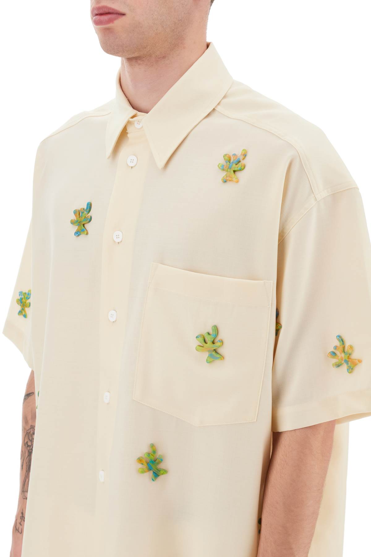 Shop Bonsai Alberello Shirt In Ivory (beige)