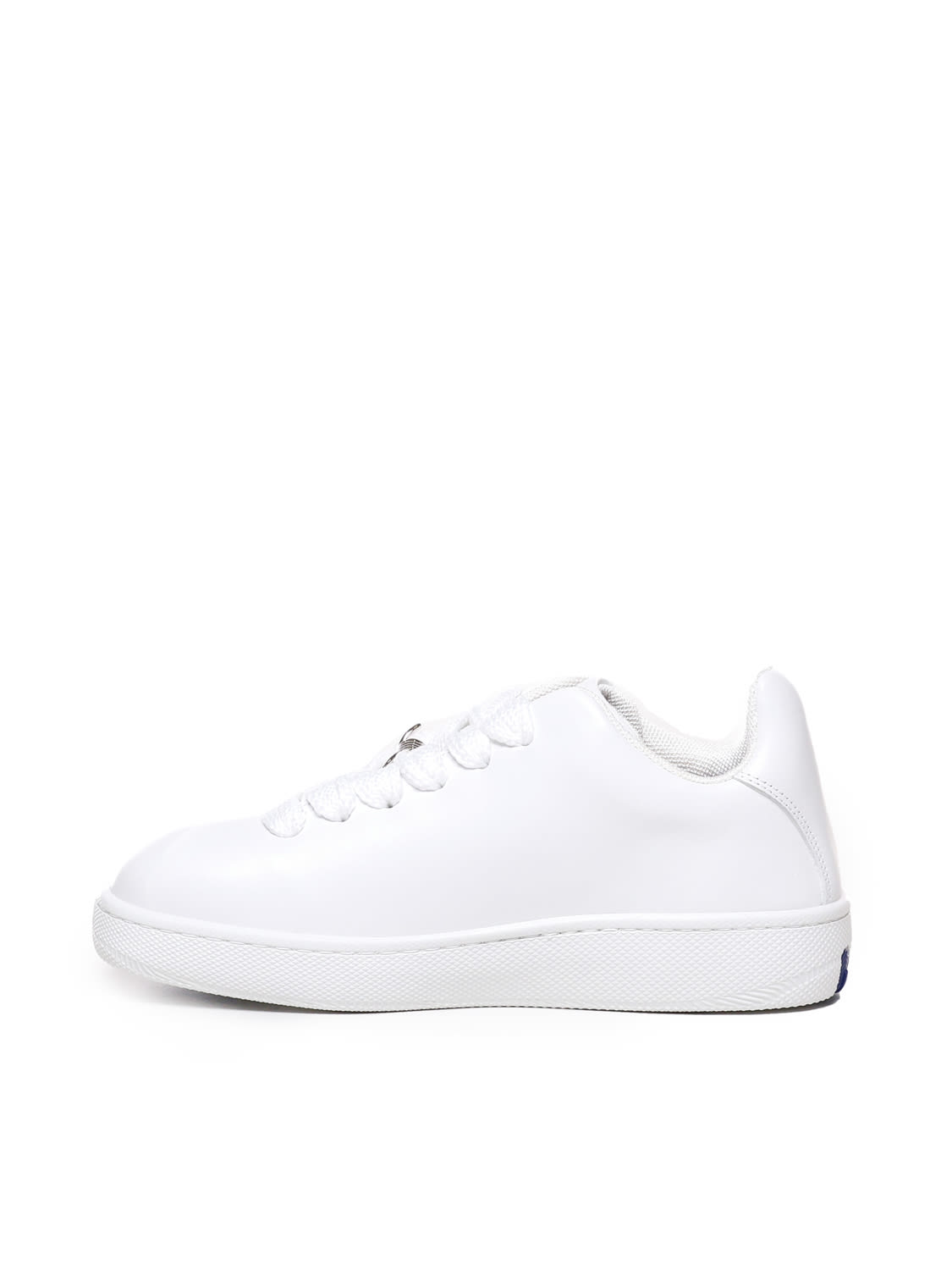 Shop Burberry Sneaker Box In Pelle In White