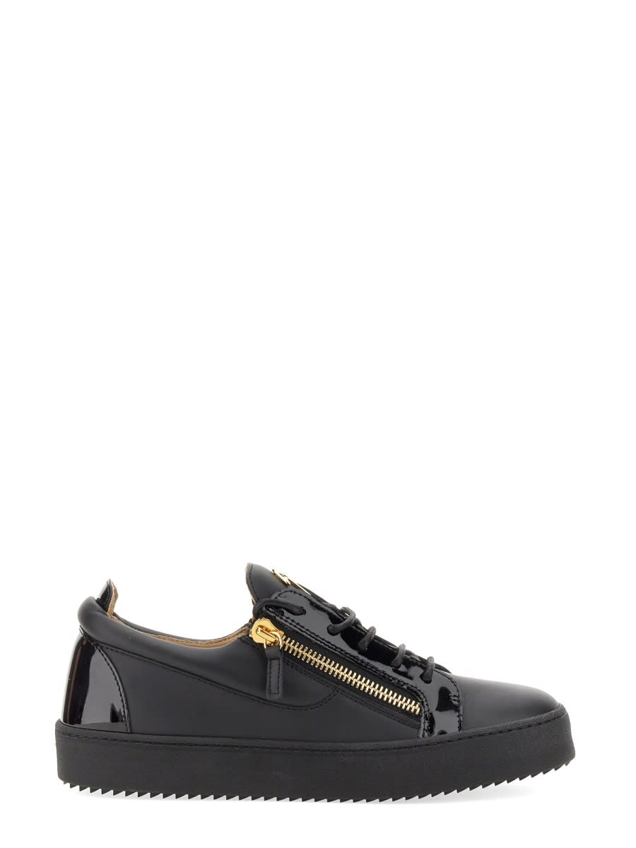 Shop Giuseppe Zanotti Frankie Sneaker In Black