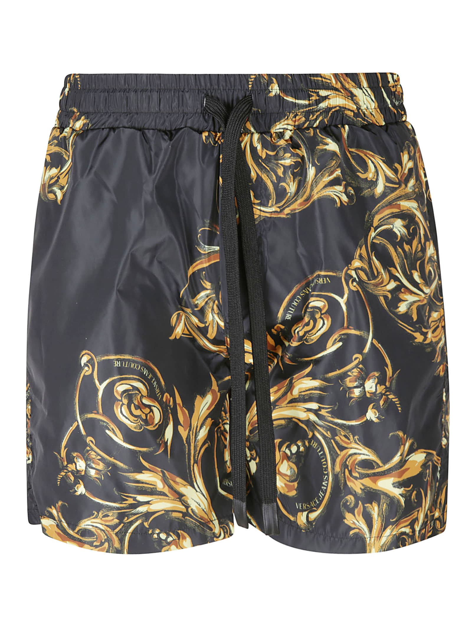 Versace Jeans Couture Printed Drawstringed Shorts