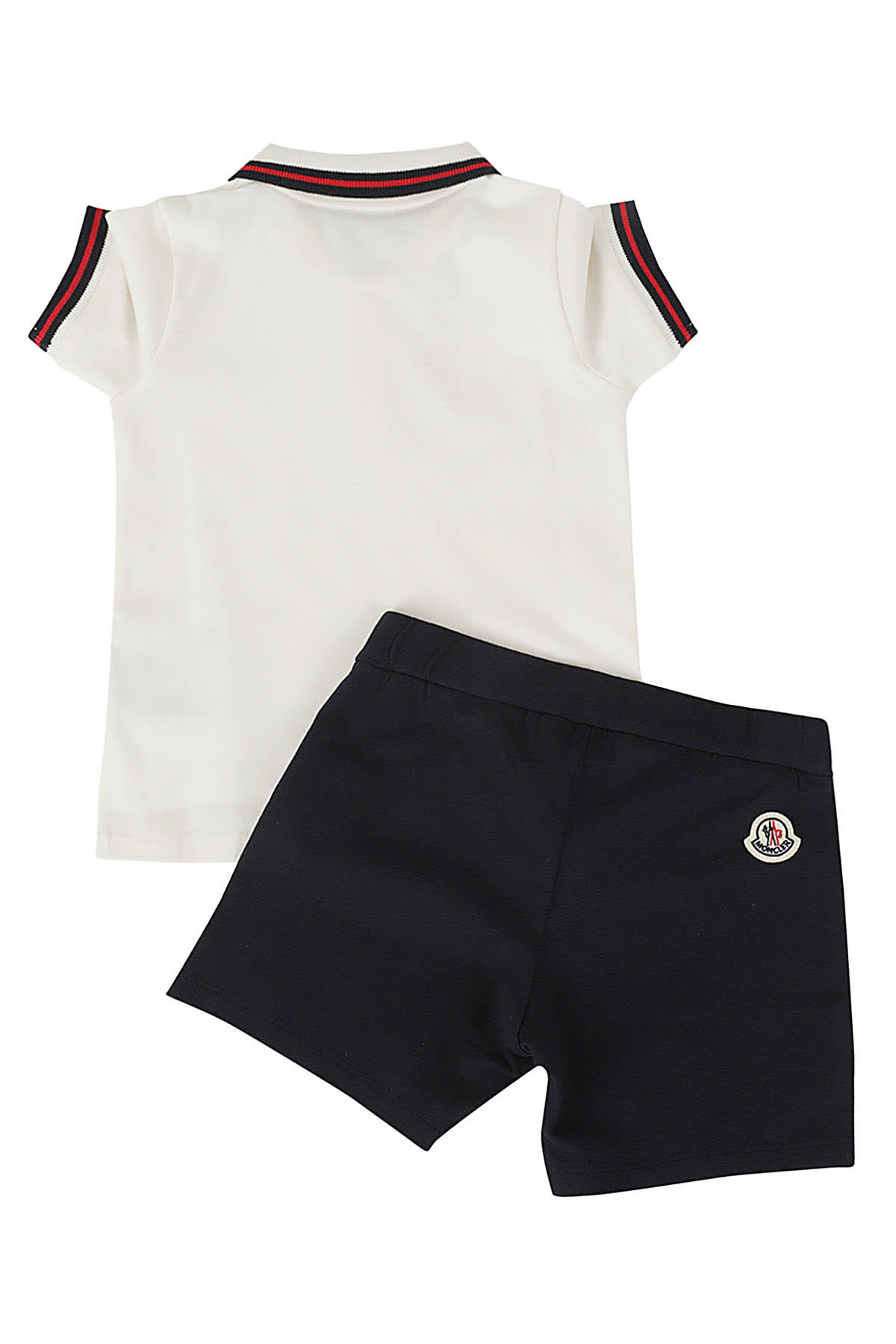 Shop Moncler 2 Pz Tshirt E Shorts In White
