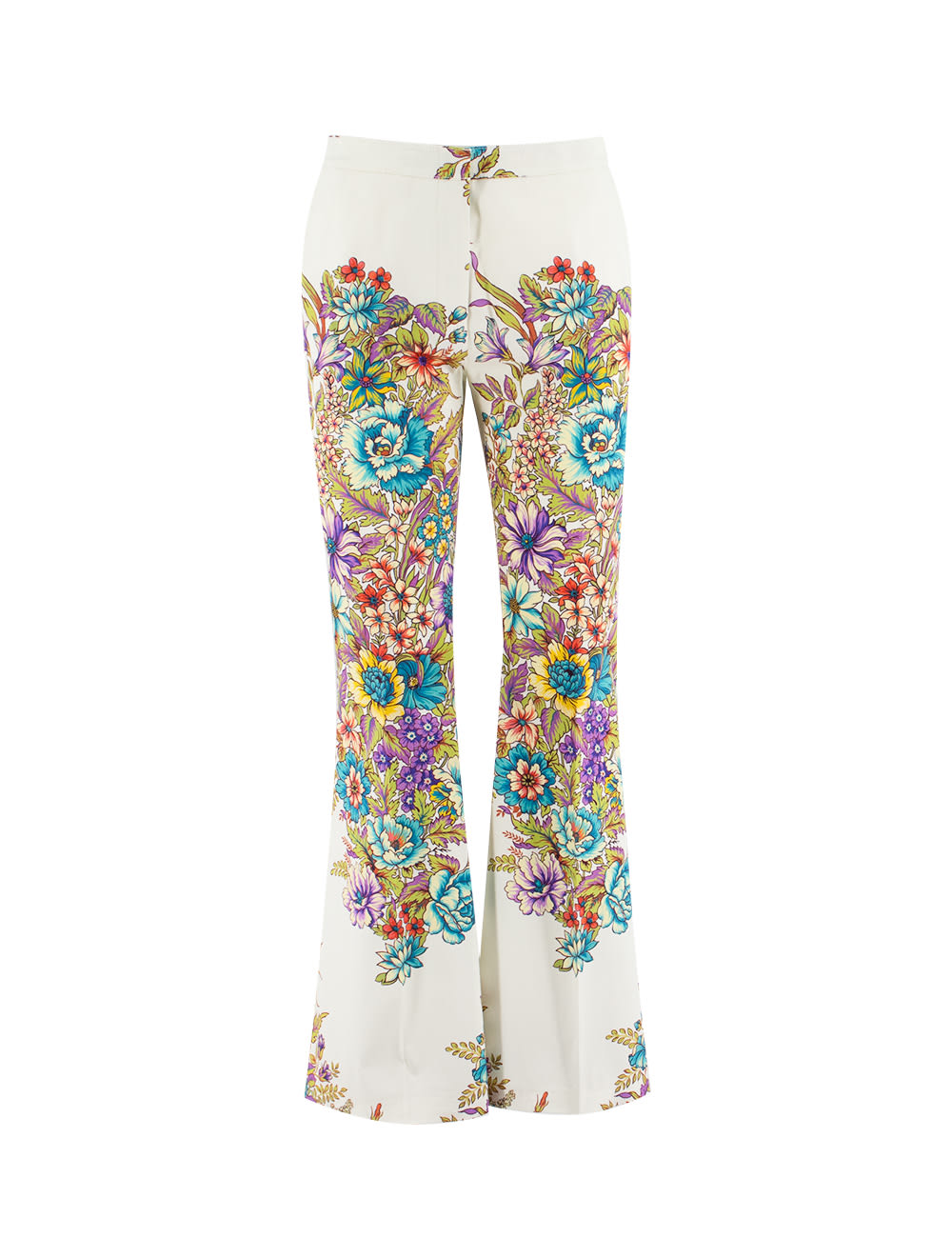 Etro Trousers In Print On White Base