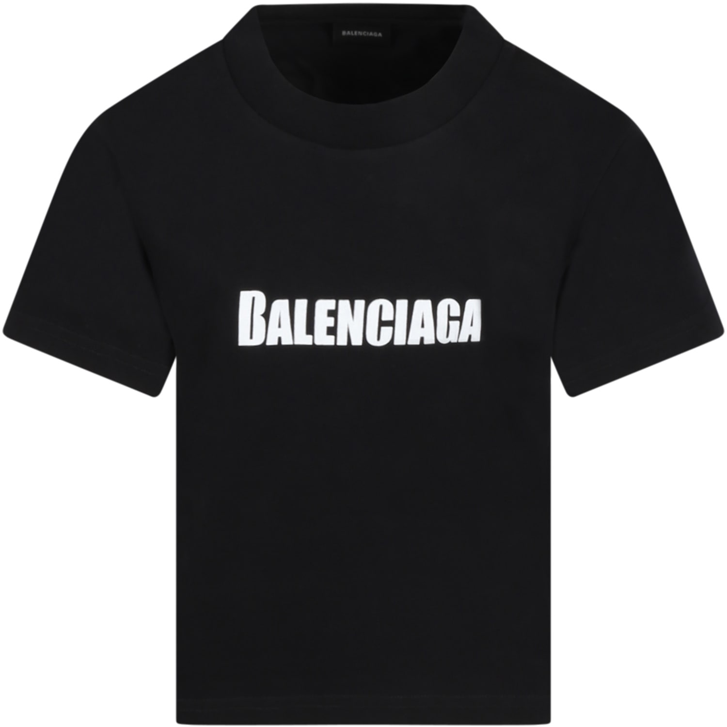 Balenciaga Black T-shirt For Boy With Logo
