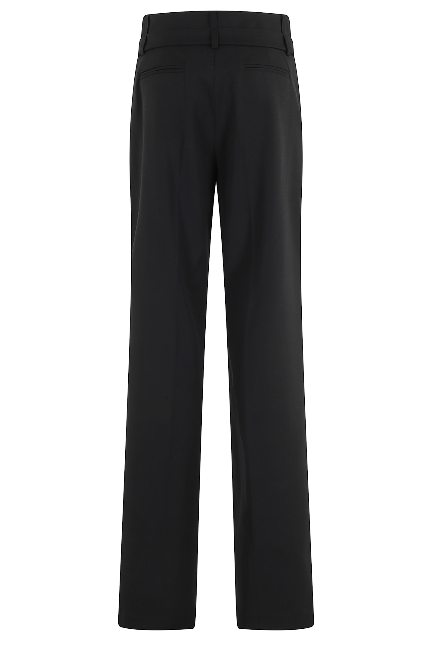 Federica Tosi Pantalone Doppiocinto Frescolana In Black