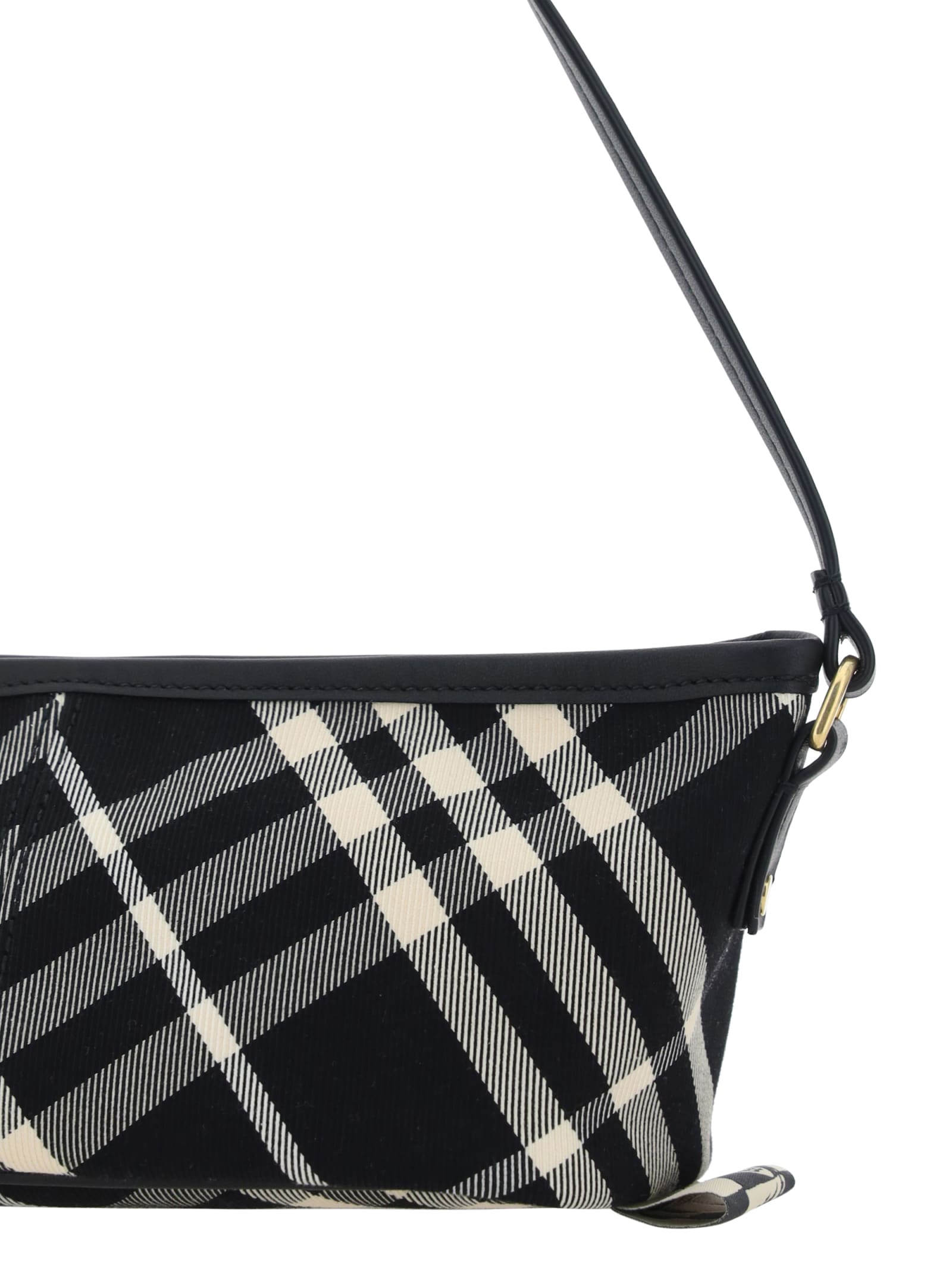 Shop Burberry Shoulder Bag In Black/calico