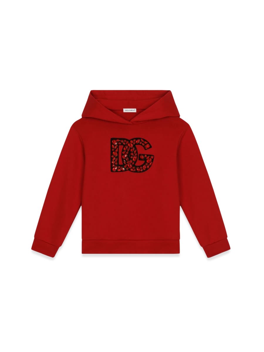 Dolce & Gabbana Kids' Hoodie In Red