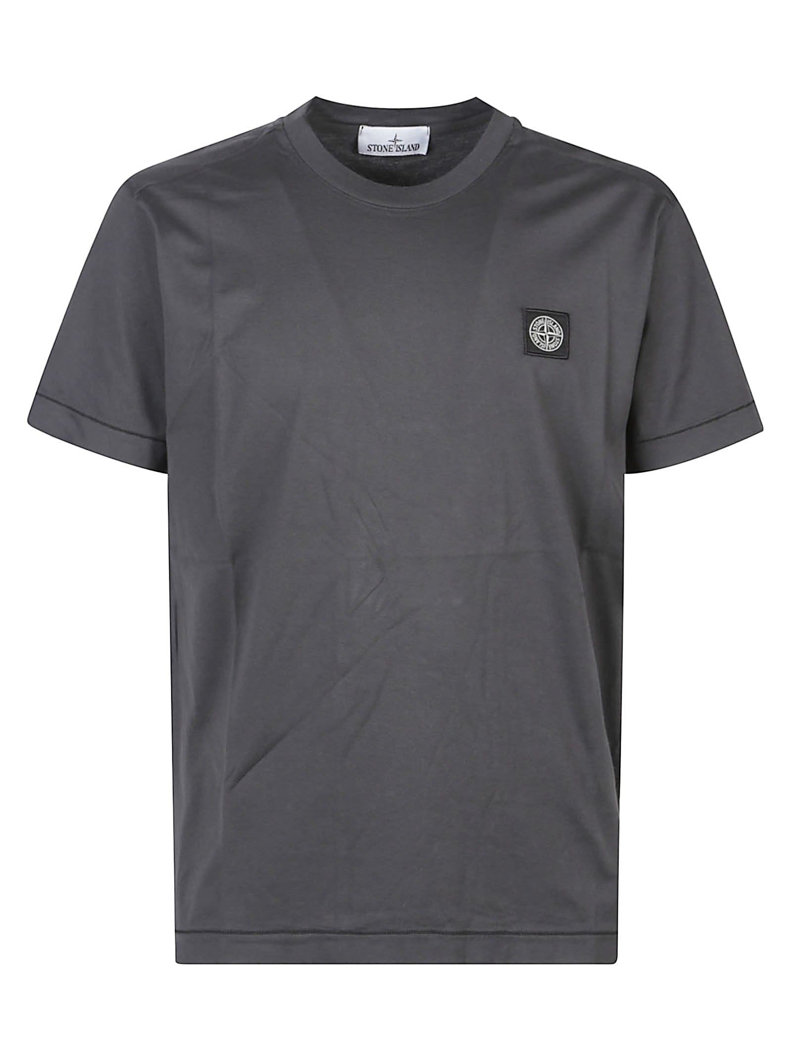 Stone Island Dark Grey T-shirt With Patch . In Gray